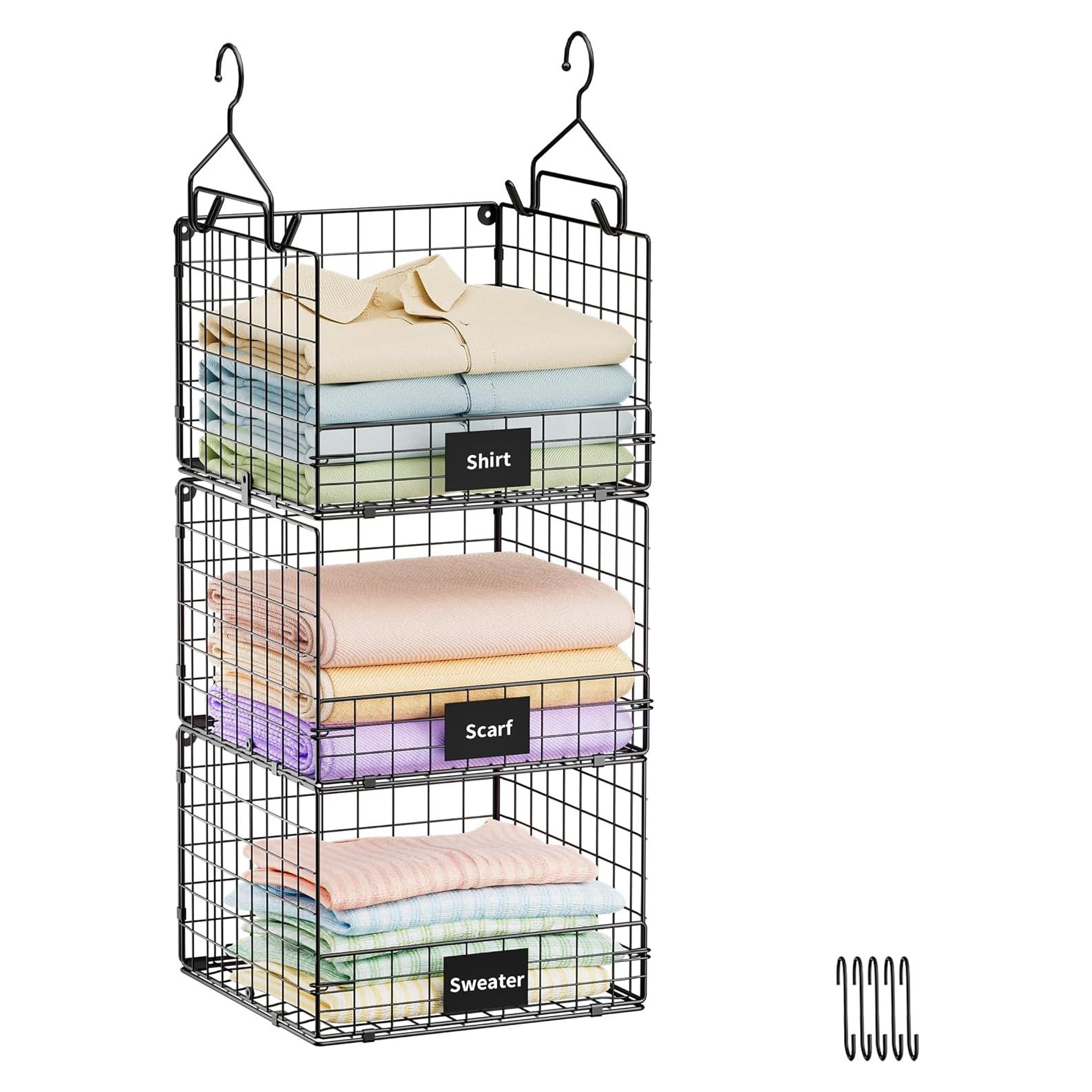 Organizador Colgante de Closet Sonyabecca 3 Niveles Plegable