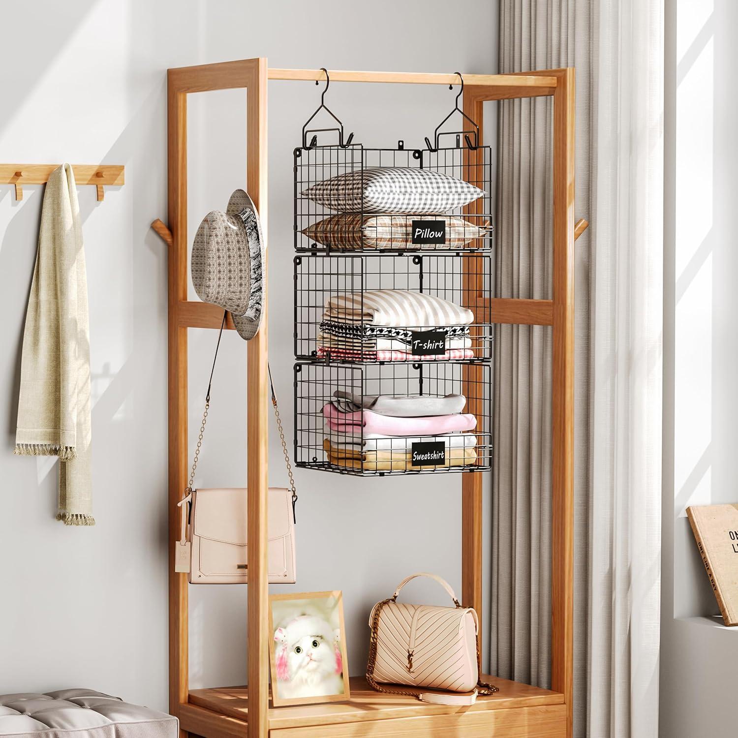 Organizador Colgante de Closet Sonyabecca 3 Niveles Plegable