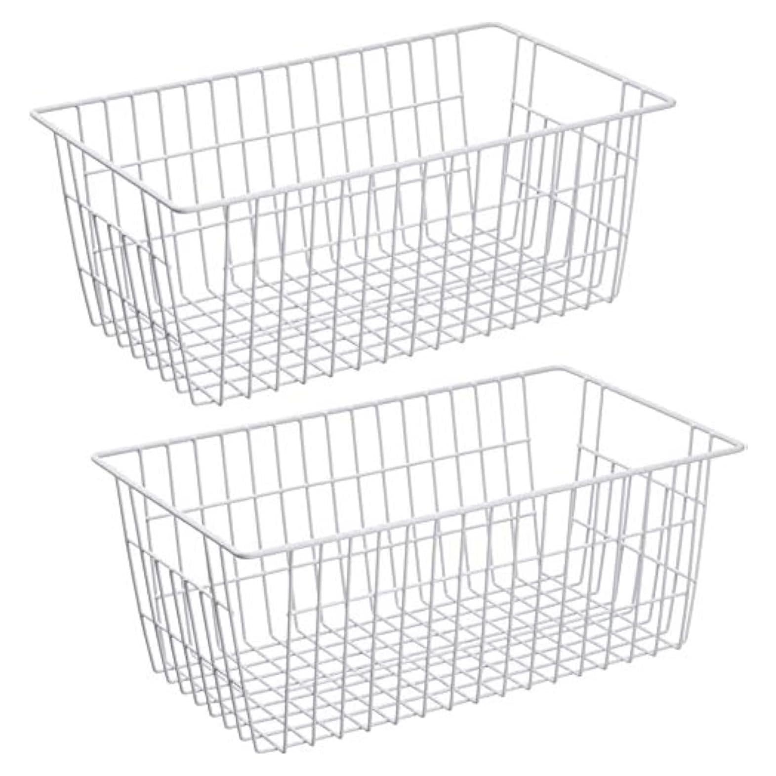 Cestas de Congelador Slideep 2 Unidades Blanco 39.9x24.1x16 cm