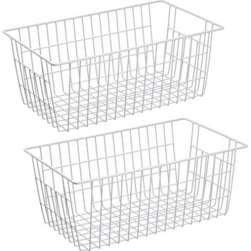 Cestas de Congelador Slideep 2 Unidades Blanco 39.9x24.1x16 cm