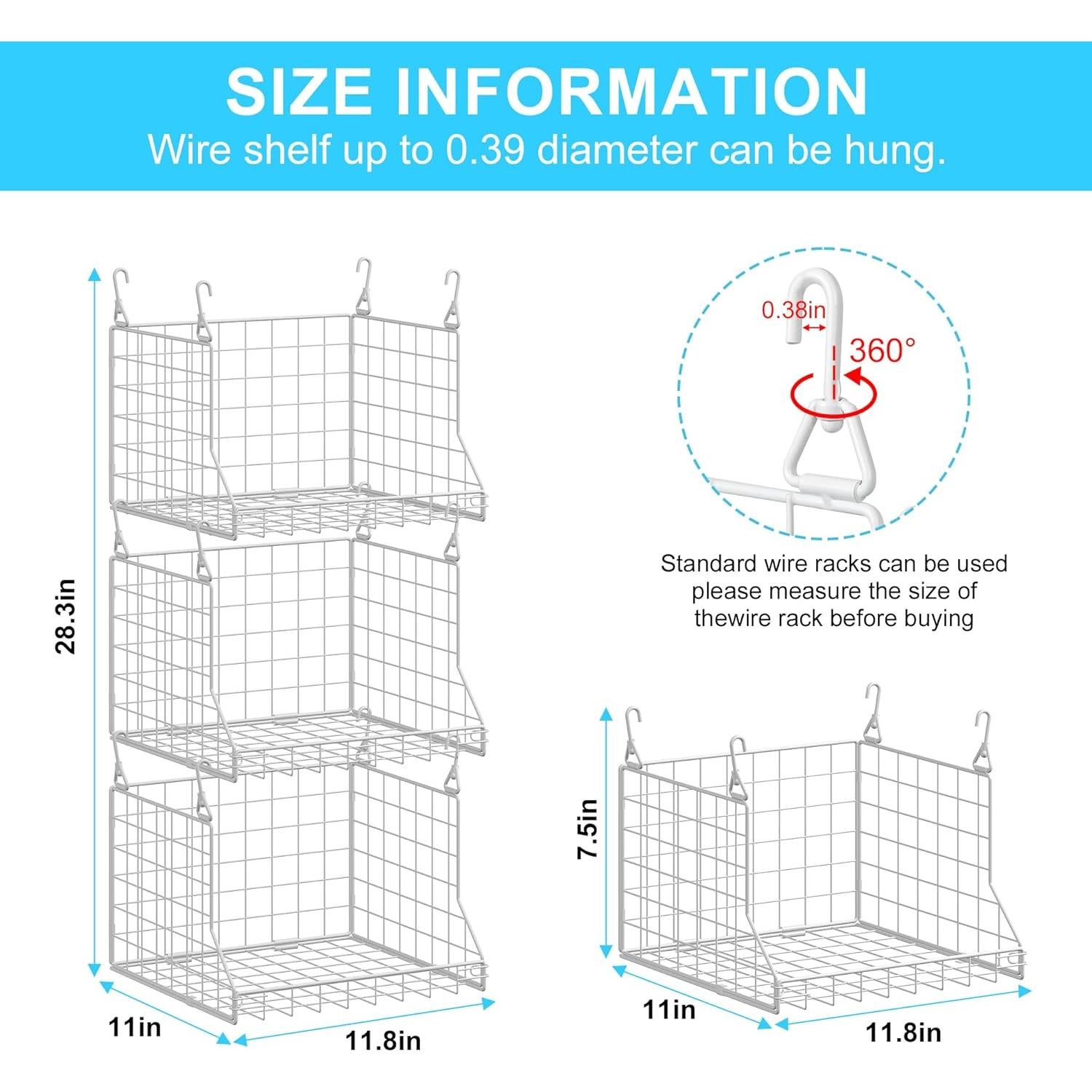 Organizador Plegable de Ropa Jsskeeim 3 Niveles Blanco