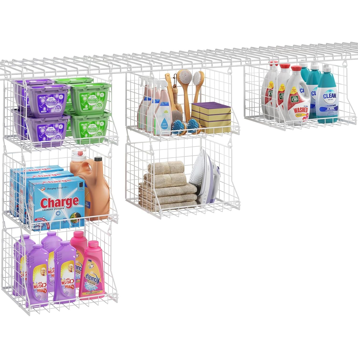 Organizador Plegable de Ropa Jsskeeim 3 Niveles Blanco