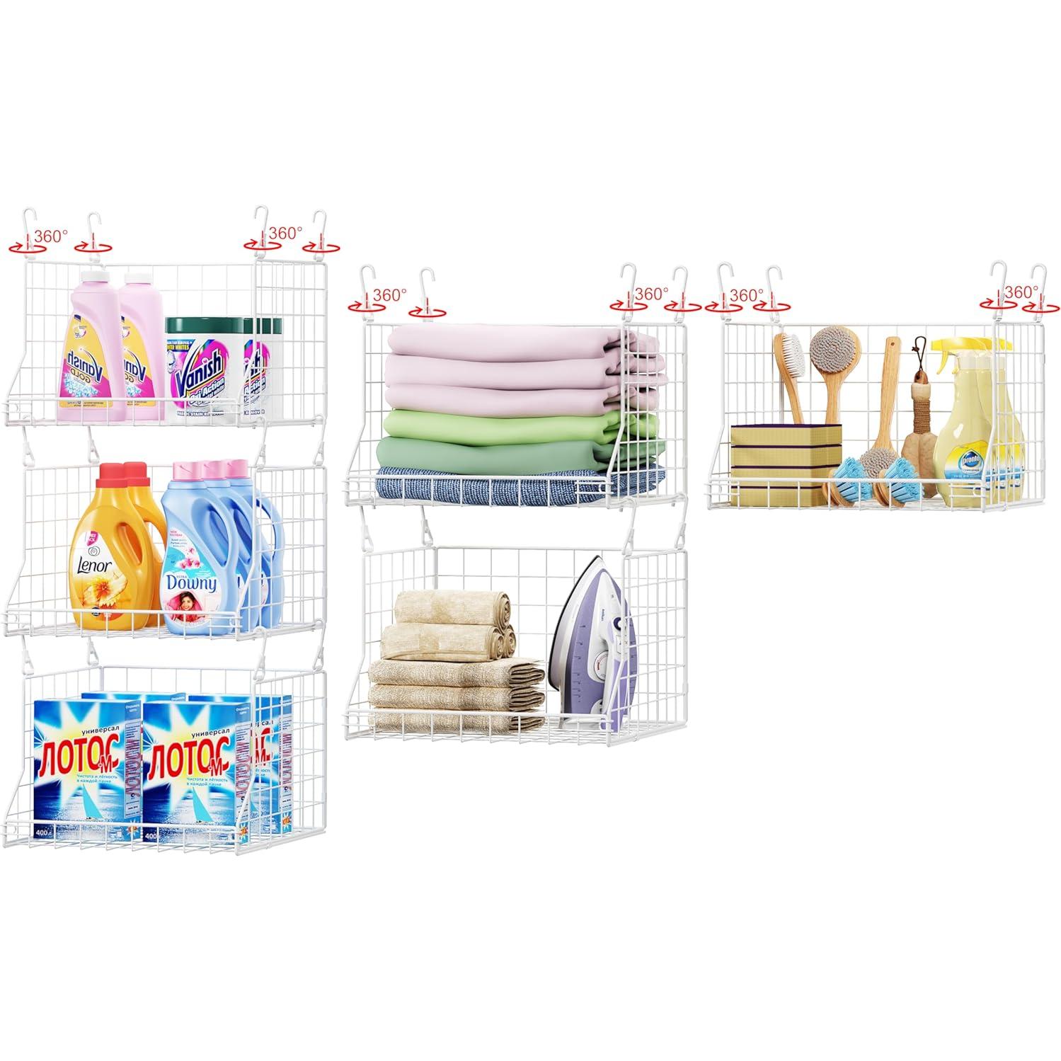 Organizador Plegable de Ropa Jsskeeim 3 Niveles Blanco