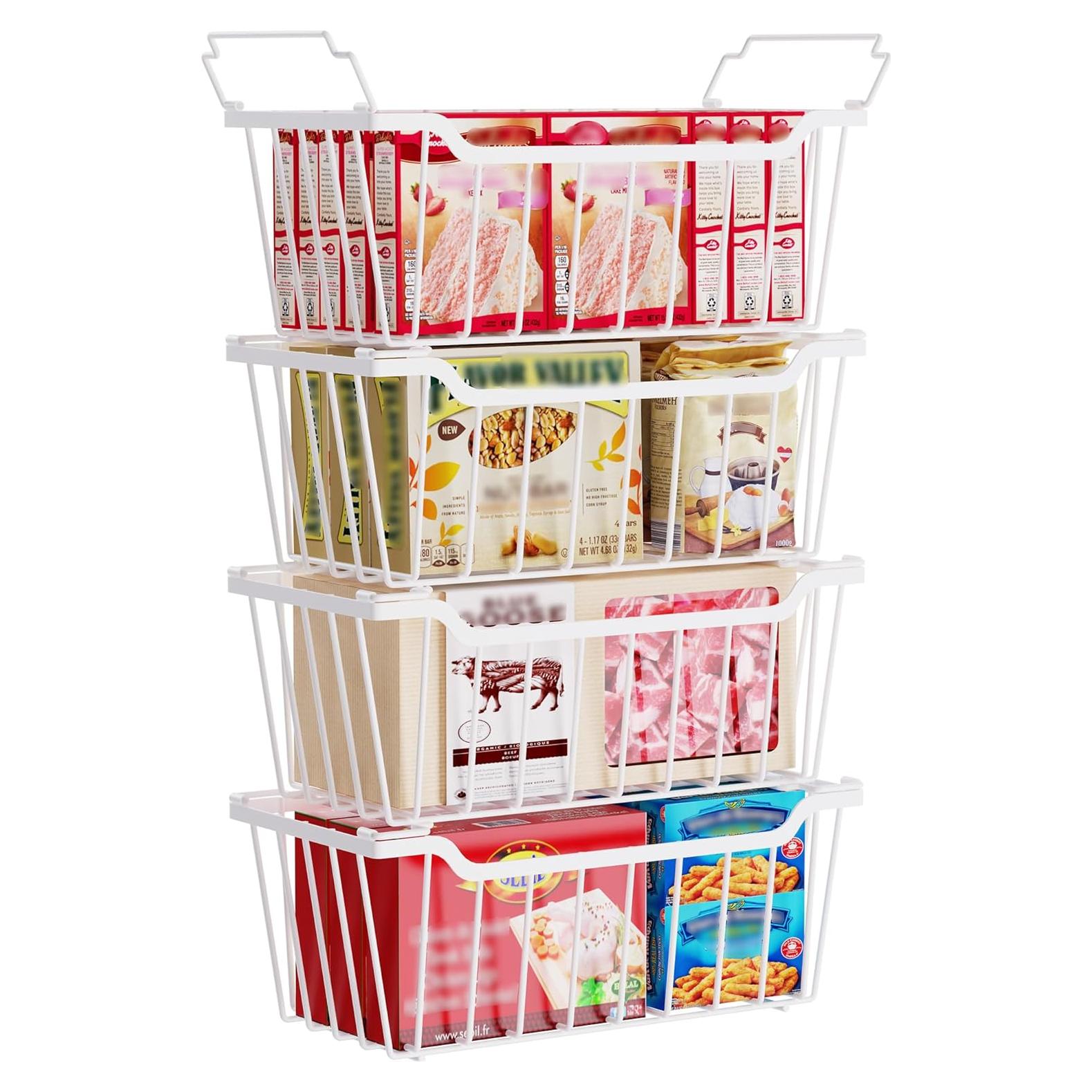 Cajas Organizadoras para Congelador Blanco - Paquete de 4