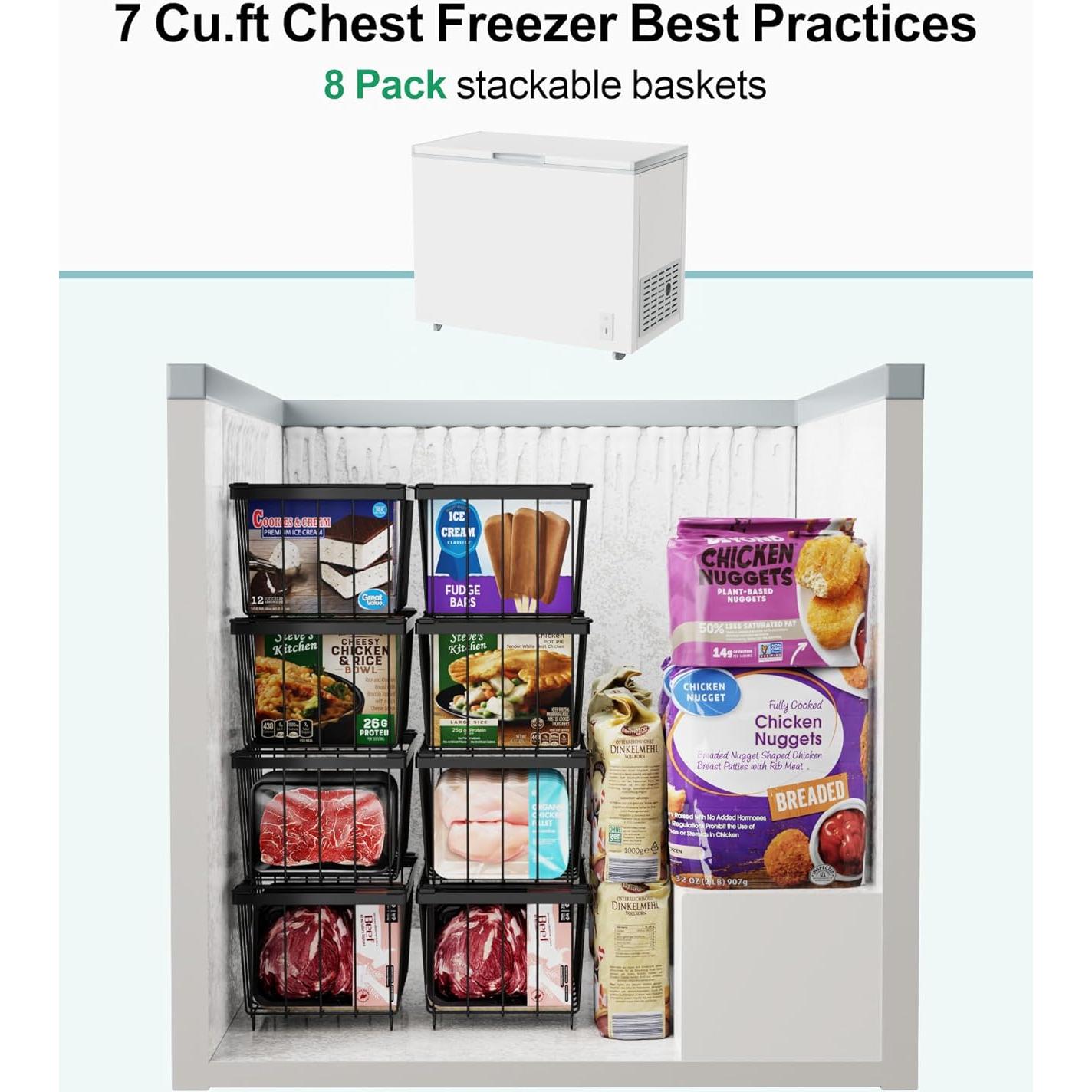 Organizadores de Congelador iSPECLE - 4 Bins Apilables 37.34cm