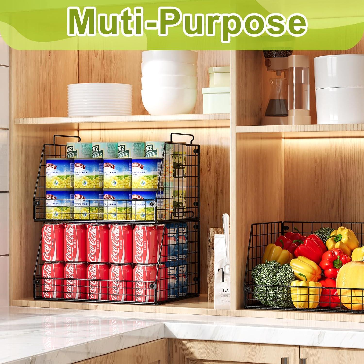 Paquete de 3 Cestas de Alambre Apilables Jakyitvi 39.1x30 cm