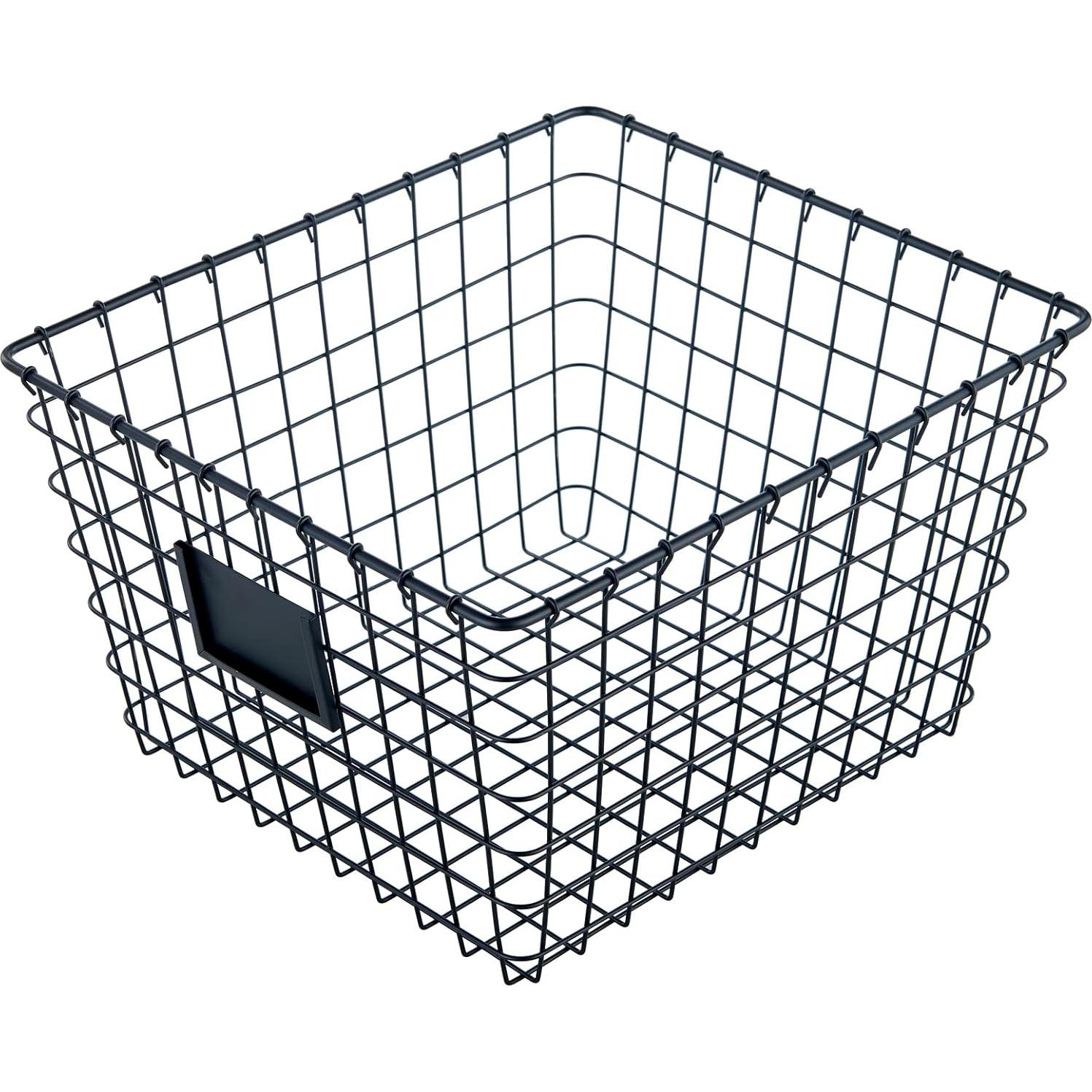 4 Canastas de Almacenamiento de Alambre JUNCHU CHERRY 30x34.5cm