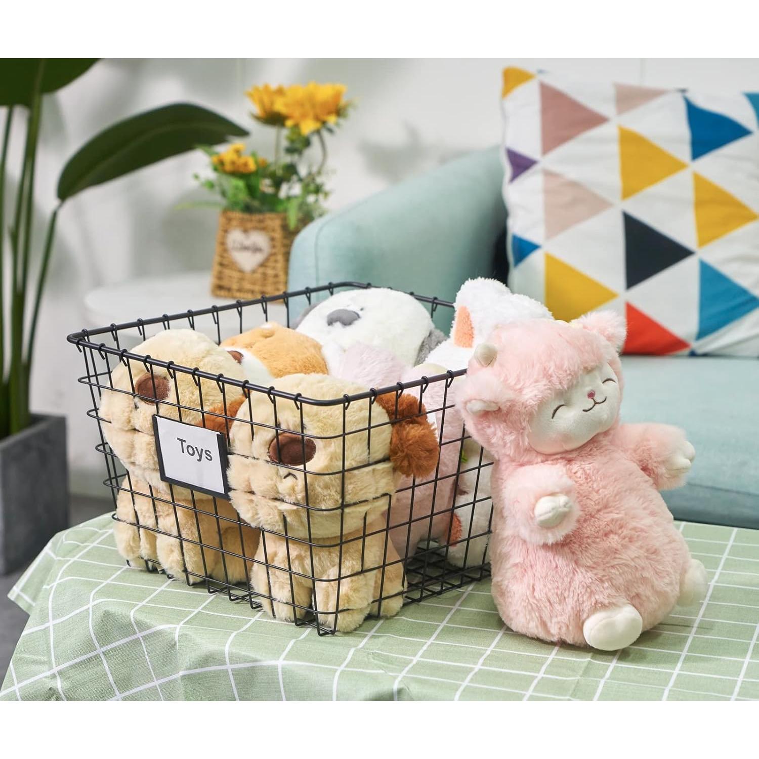 4 Canastas de Almacenamiento de Alambre JUNCHU CHERRY 30x34.5cm