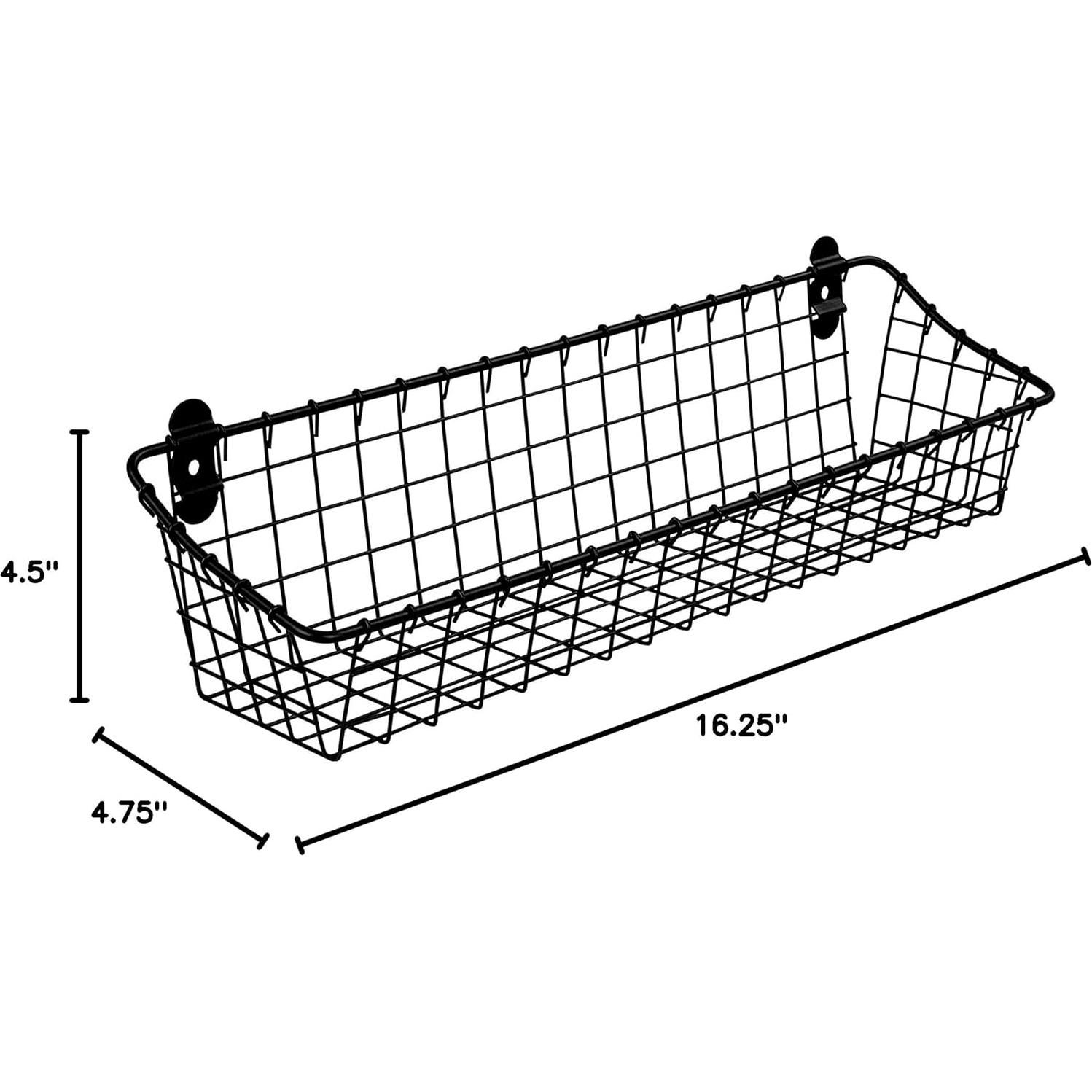 Cesta de Almacenamiento de Pared Spectrum - Mediana, Negro