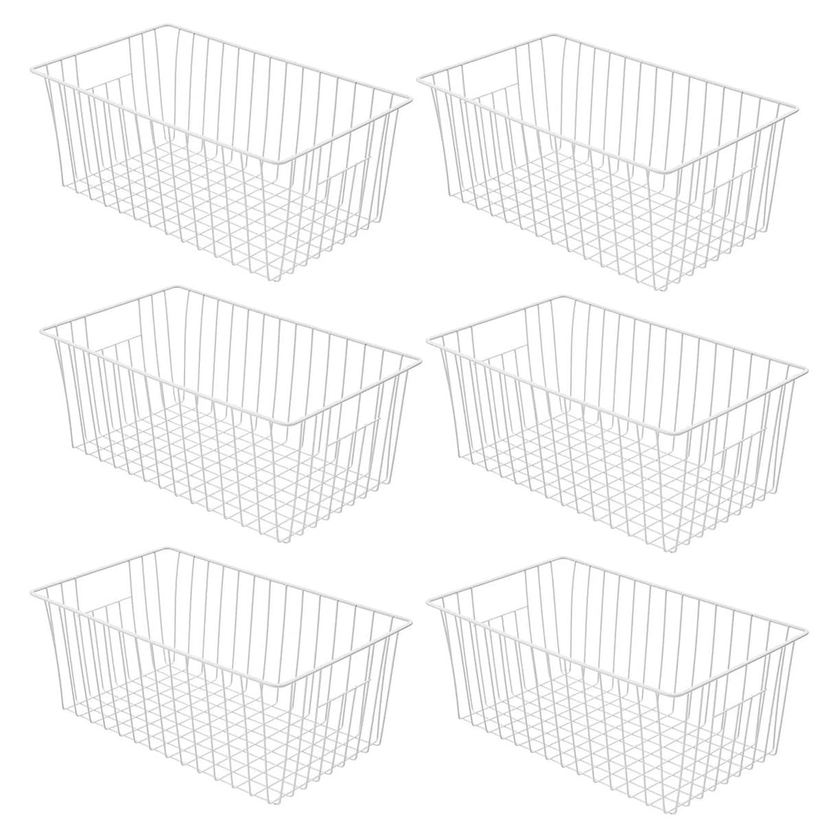 Organizador de Cestas de Alambre Lonpute - 6 Piezas 40.64x25.4x13.97cm