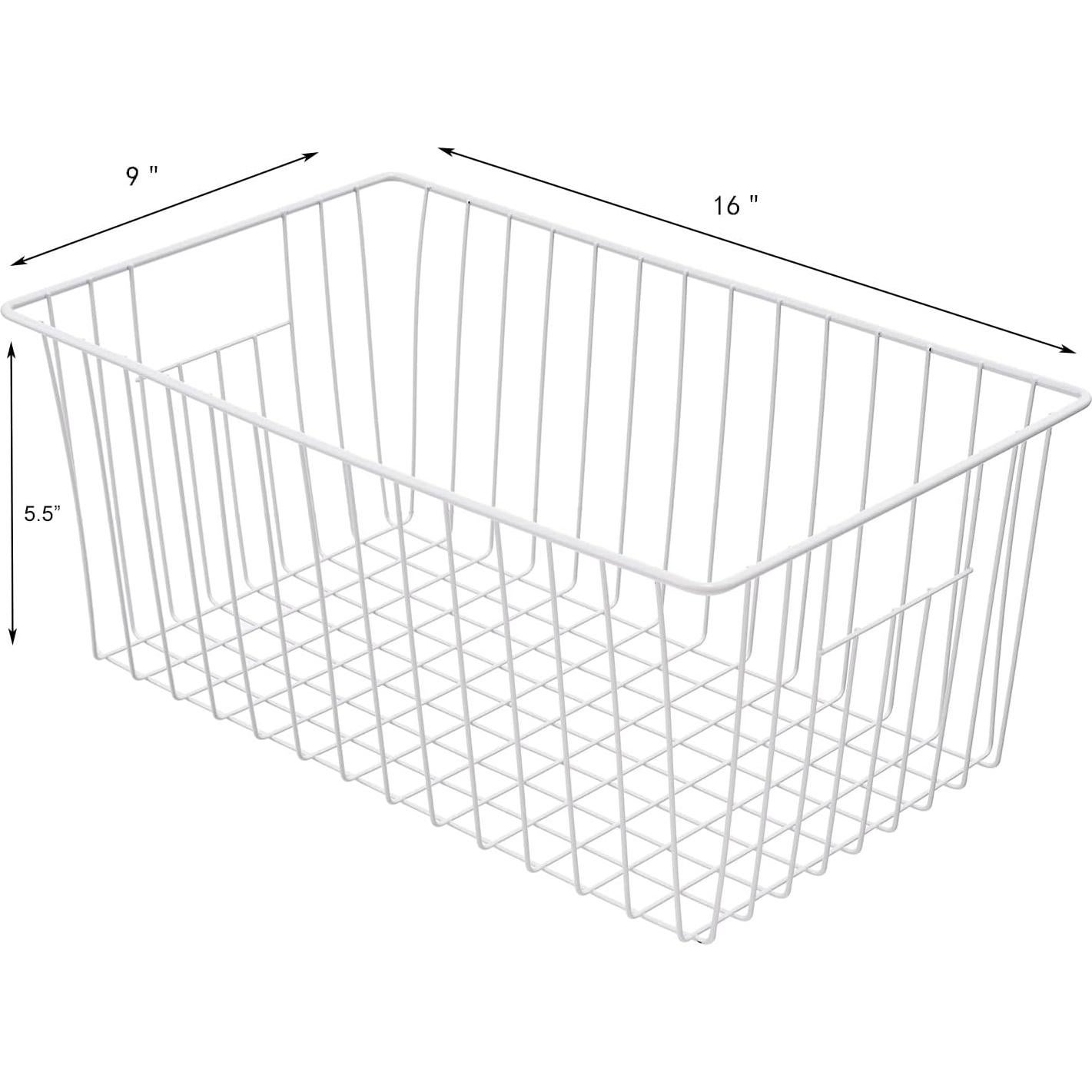 Organizador de Cestas de Alambre Lonpute - 6 Piezas 40.64x25.4x13.97cm