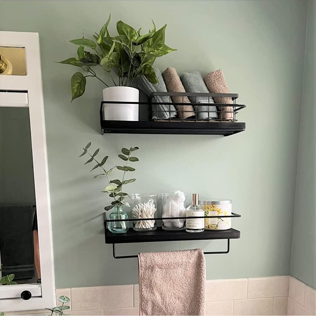 Cesta de Almacenamiento Metálica HUA HUALINK con Base de Madera