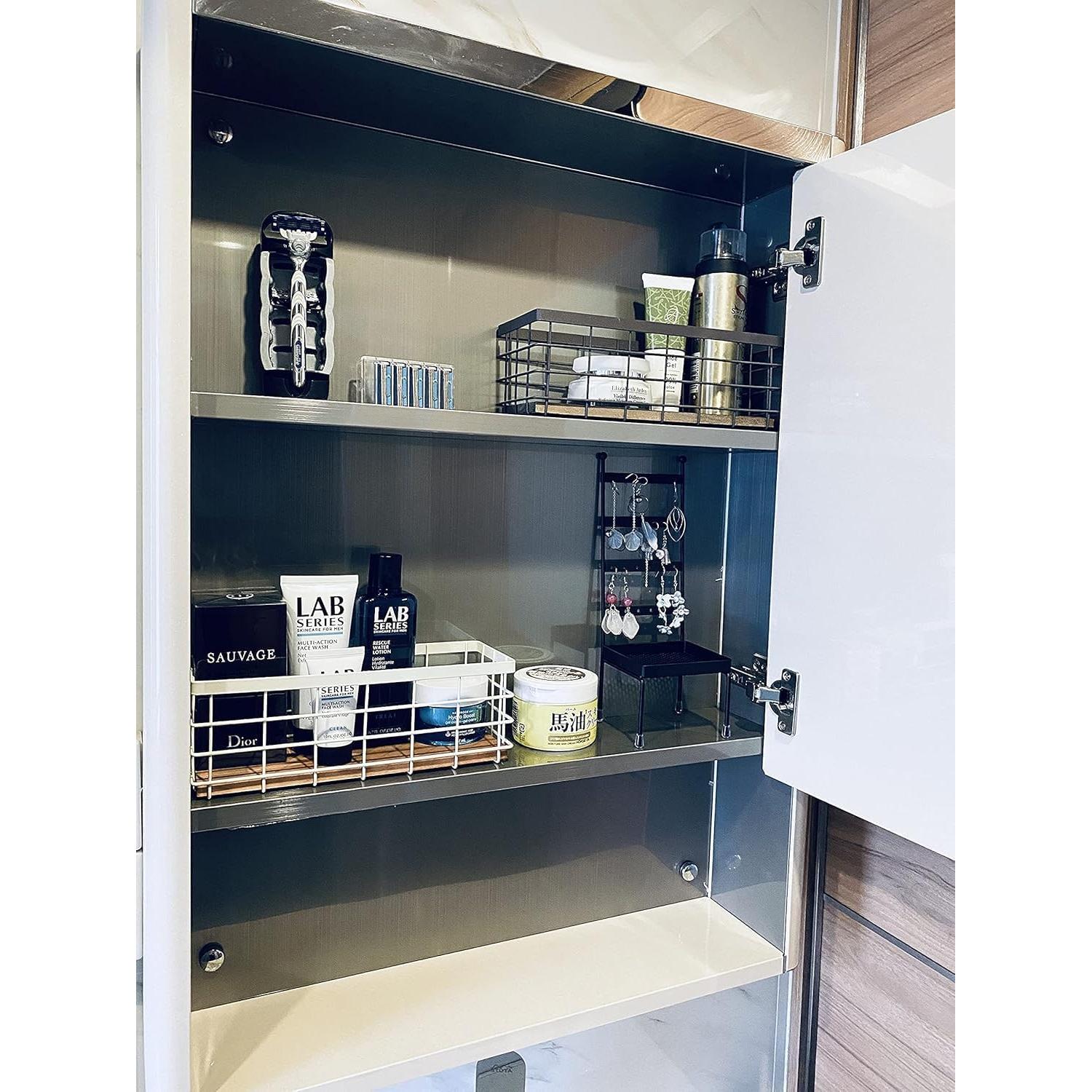 Cesta de Almacenamiento Metálica HUA HUALINK con Base de Madera