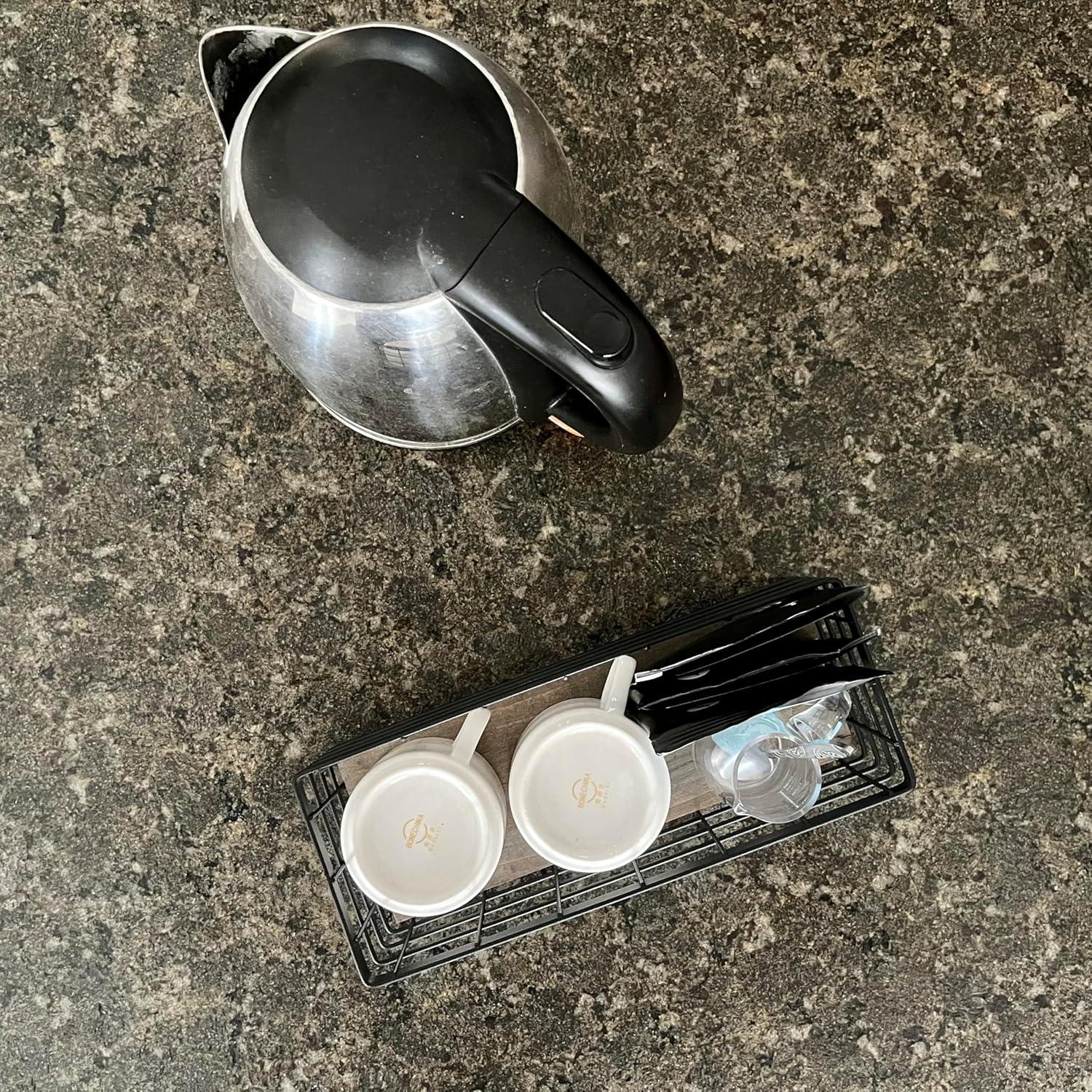 Cesta de Almacenamiento Metálica HUA HUALINK con Base de Madera