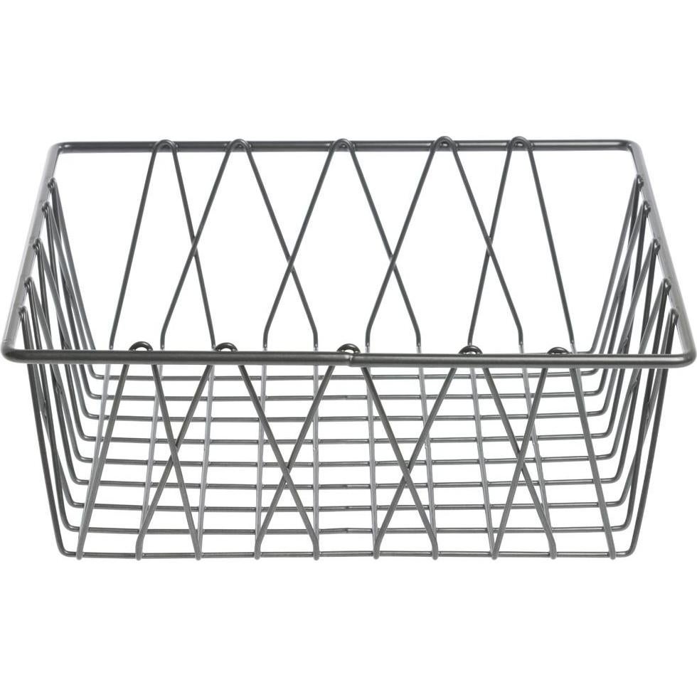 Cesta de Alambre Cuadrada HUBERT 30.48cm - Acabado Níquel