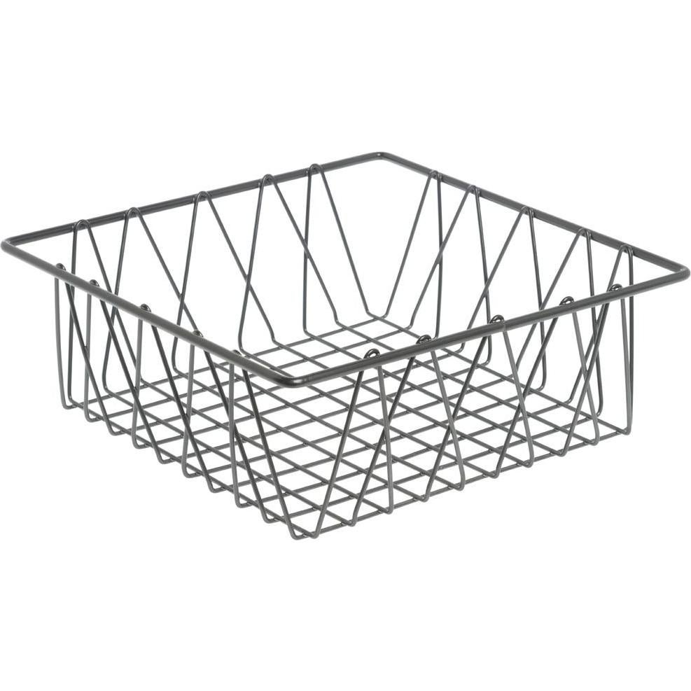 Cesta de Alambre Cuadrada HUBERT 30.48cm - Acabado Níquel