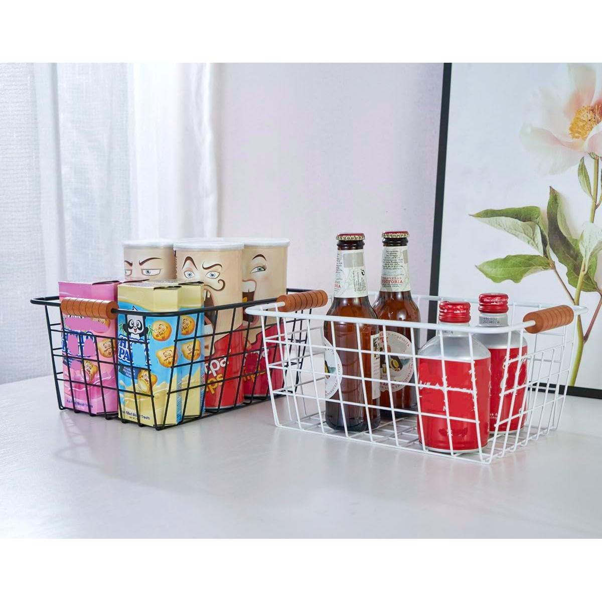 Cesta de Almacenamiento JUNCHU CHERRY 2 Piezas Negra 27.94x21.84cm