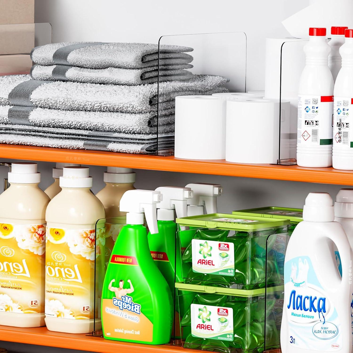 Divisores de Estante Acrílico Yieach - 8 Piezas 28.2x22.1cm