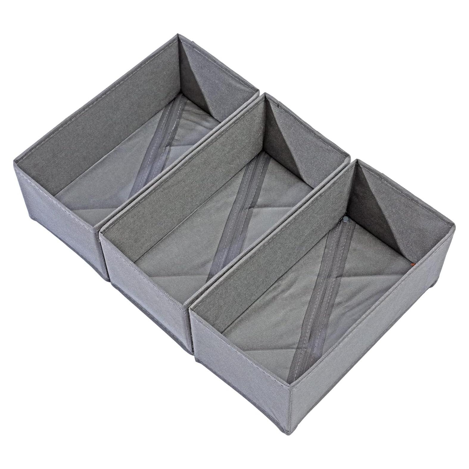 Juego de Organizadores de Cajones Bructhun 3 Paquetes Gris