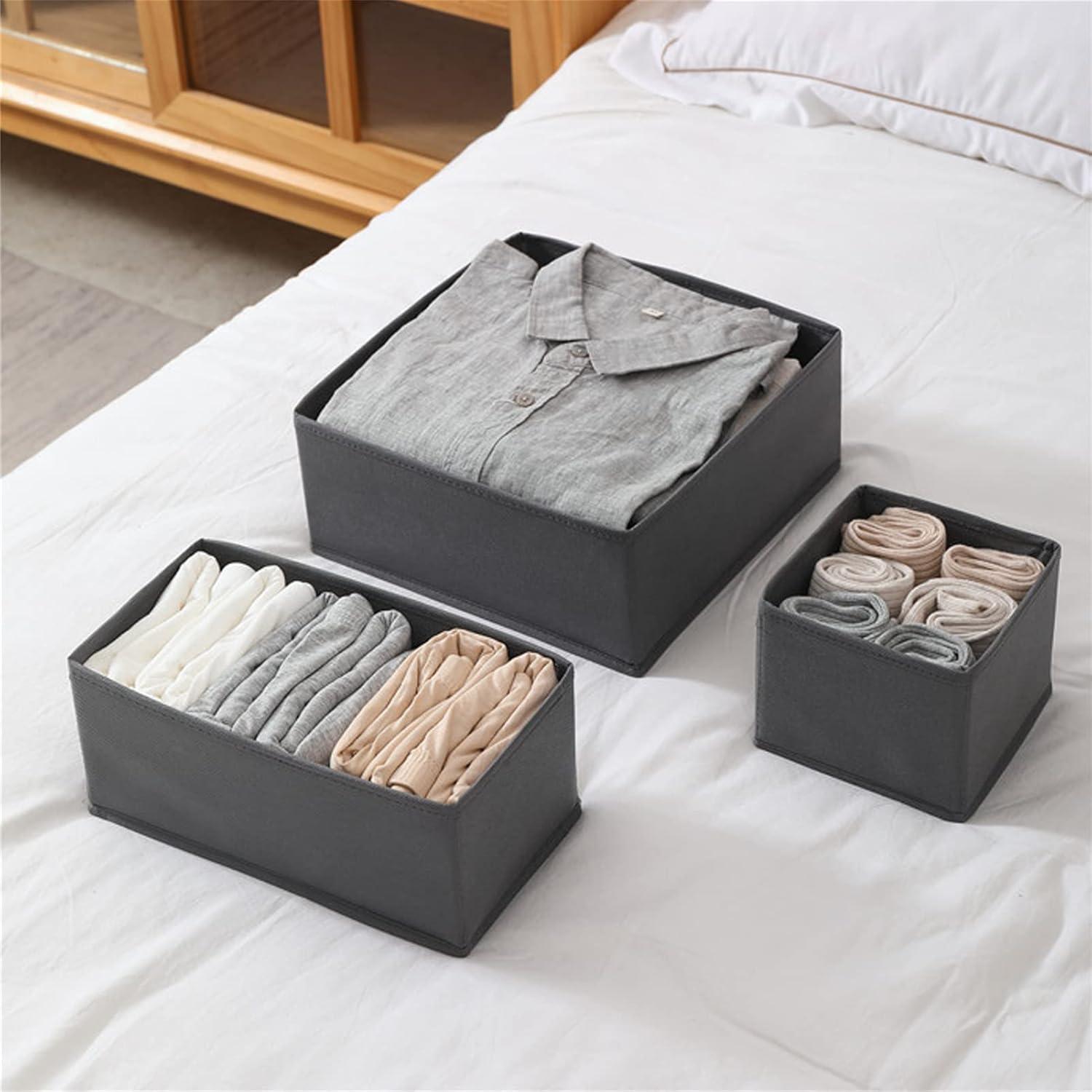 Juego de Organizadores de Cajones Bructhun 3 Paquetes Gris