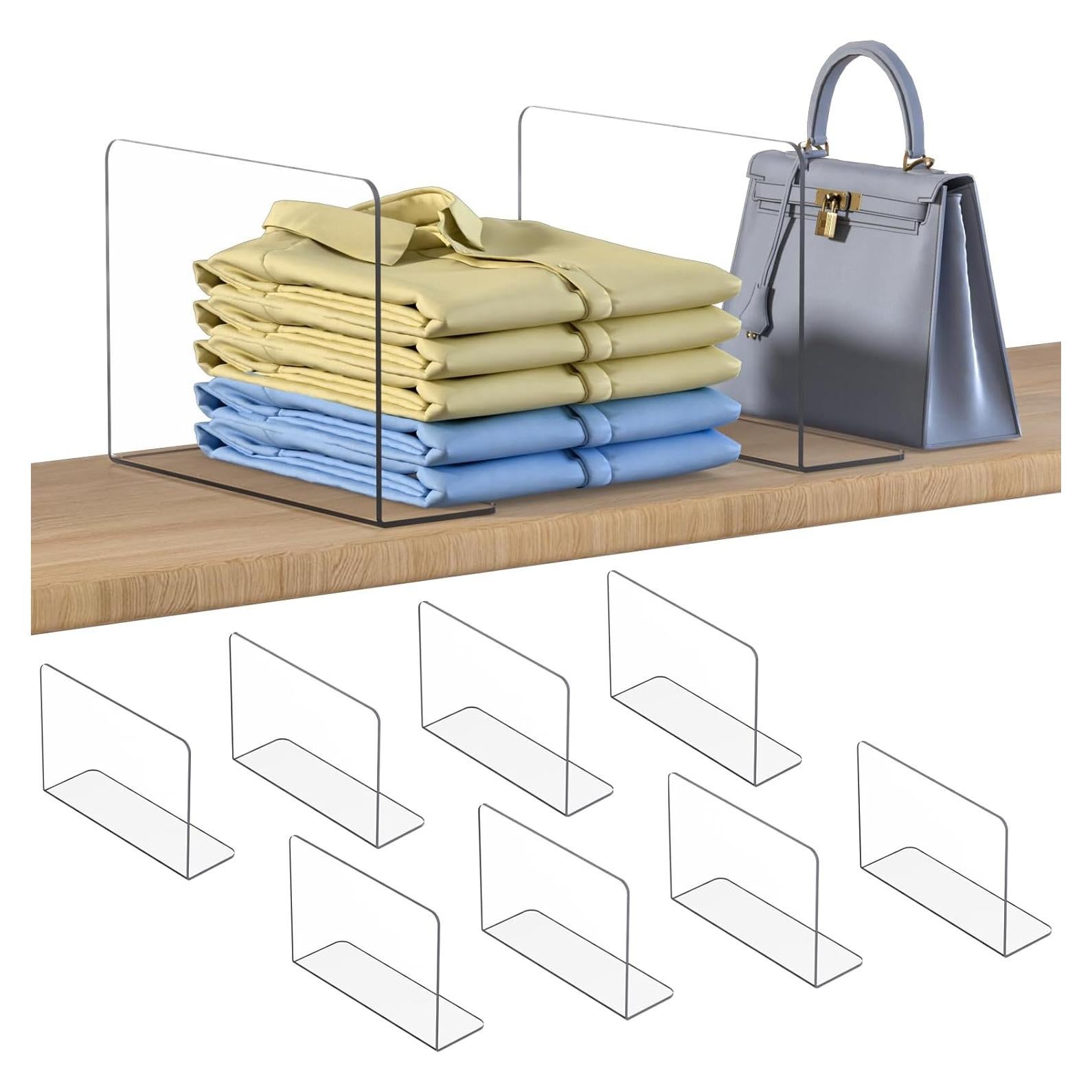 Divisores de Estante OKPOW Acrílico Transparente 8 Paquetes