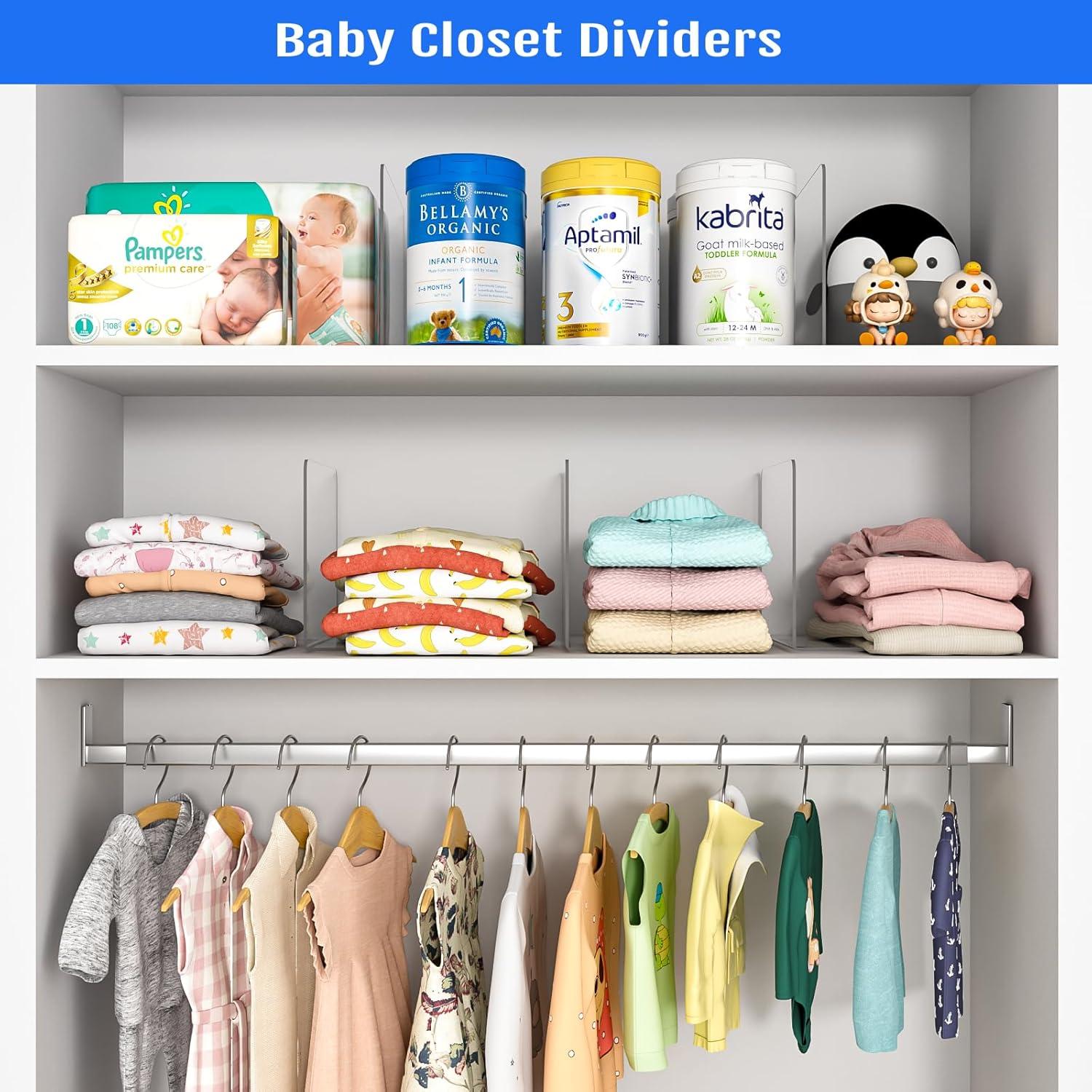 Divisores de Estante OKPOW Acrílico Transparente 8 Paquetes