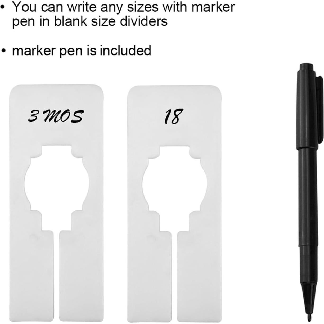 Divisores de Estante Rectangulares Blulu 50 Piezas con Marcador