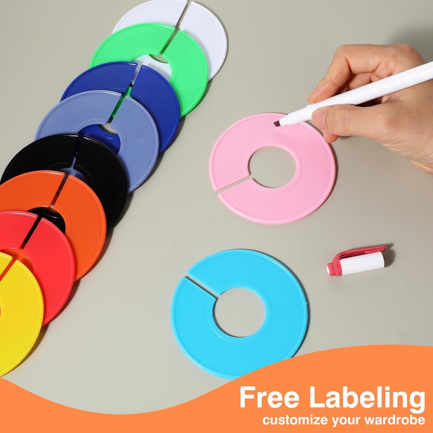 Divisores de Armario Coloridos Giantree - 10 Pcs Redondos 9cm