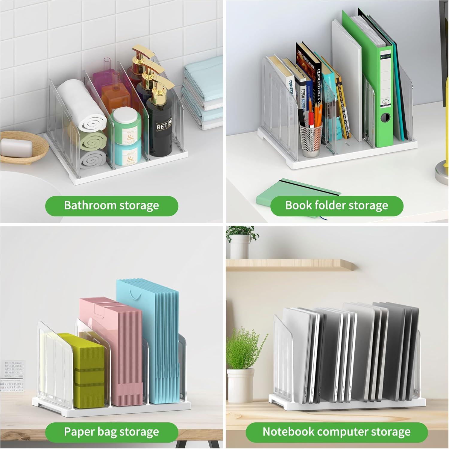 Divisores de Estante Ajustables Venuekkuri - 2 Piezas 33.8x22.9x21.6 cm