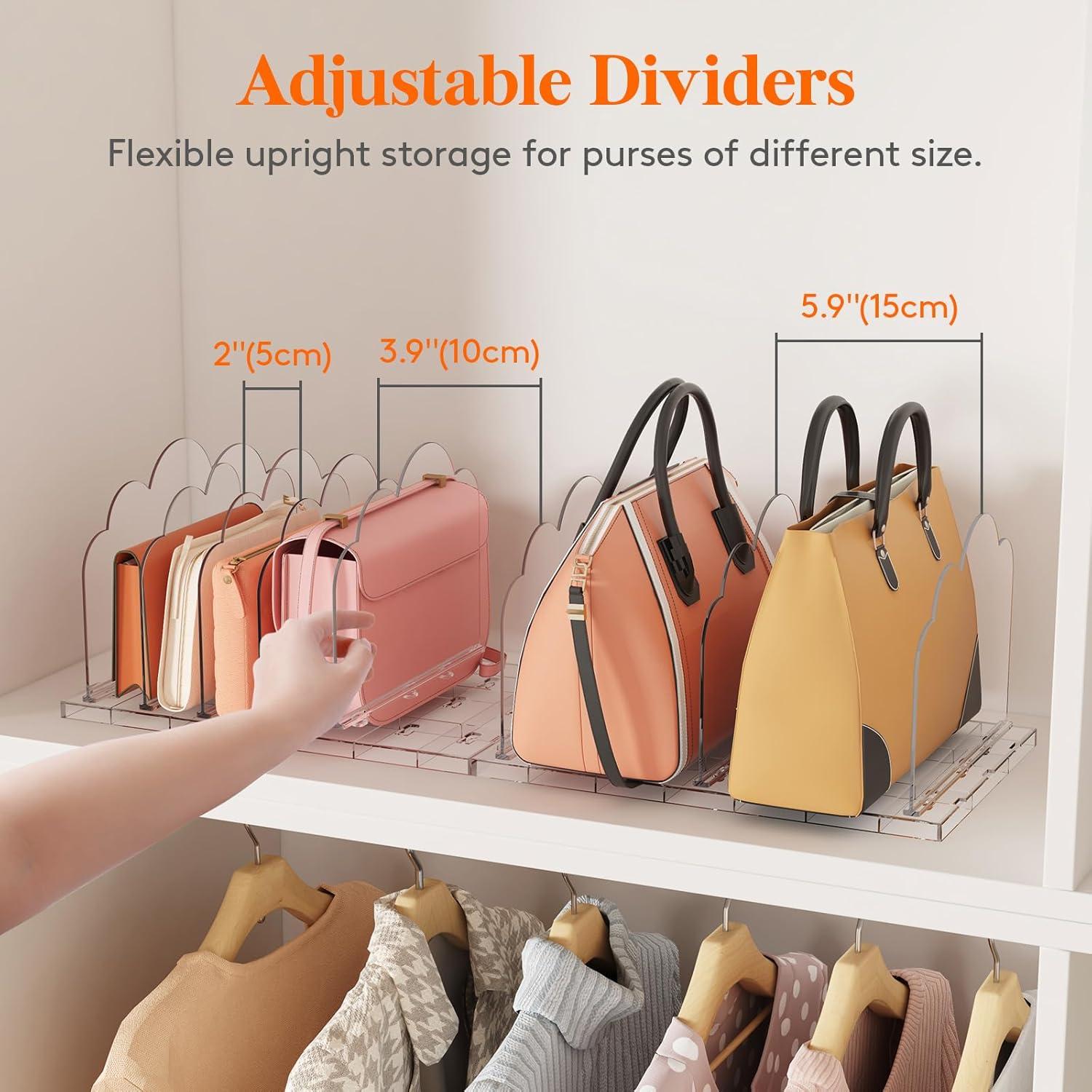 Organizador de Bolsos Lifewit 2 Piezas Ajustable Transparente