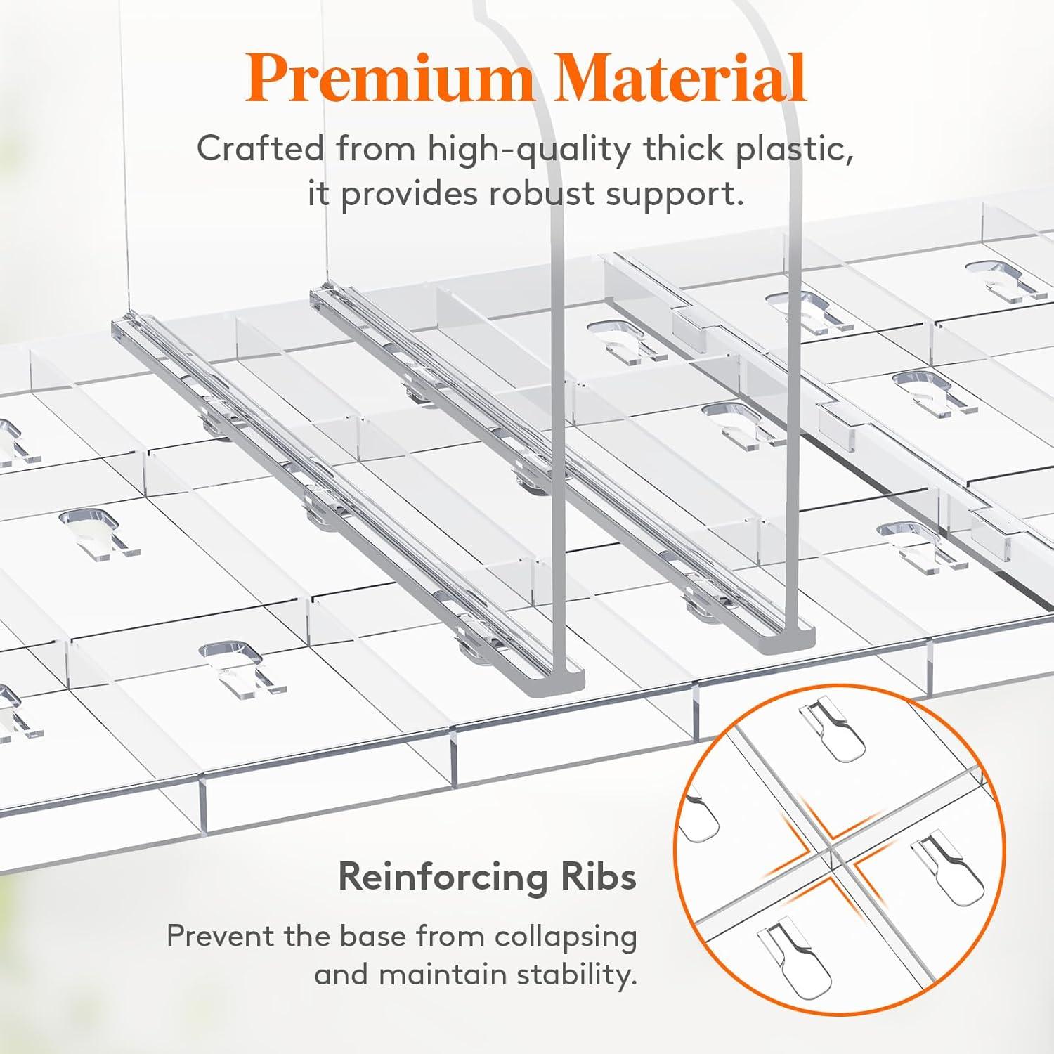 Organizador de Bolsos Lifewit 2 Piezas Ajustable Transparente