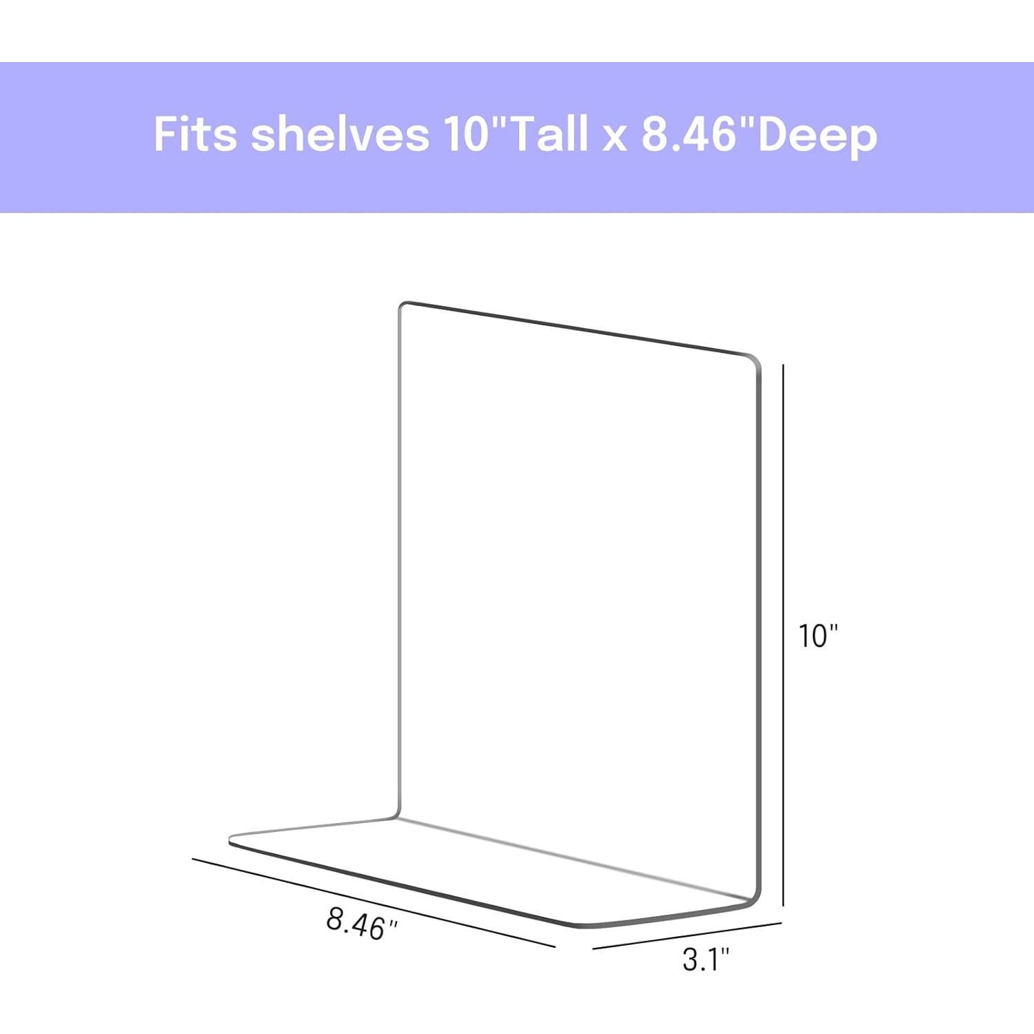 Divisores de Estante Acrílico Harava 25.4 cm - Organizadores Closet