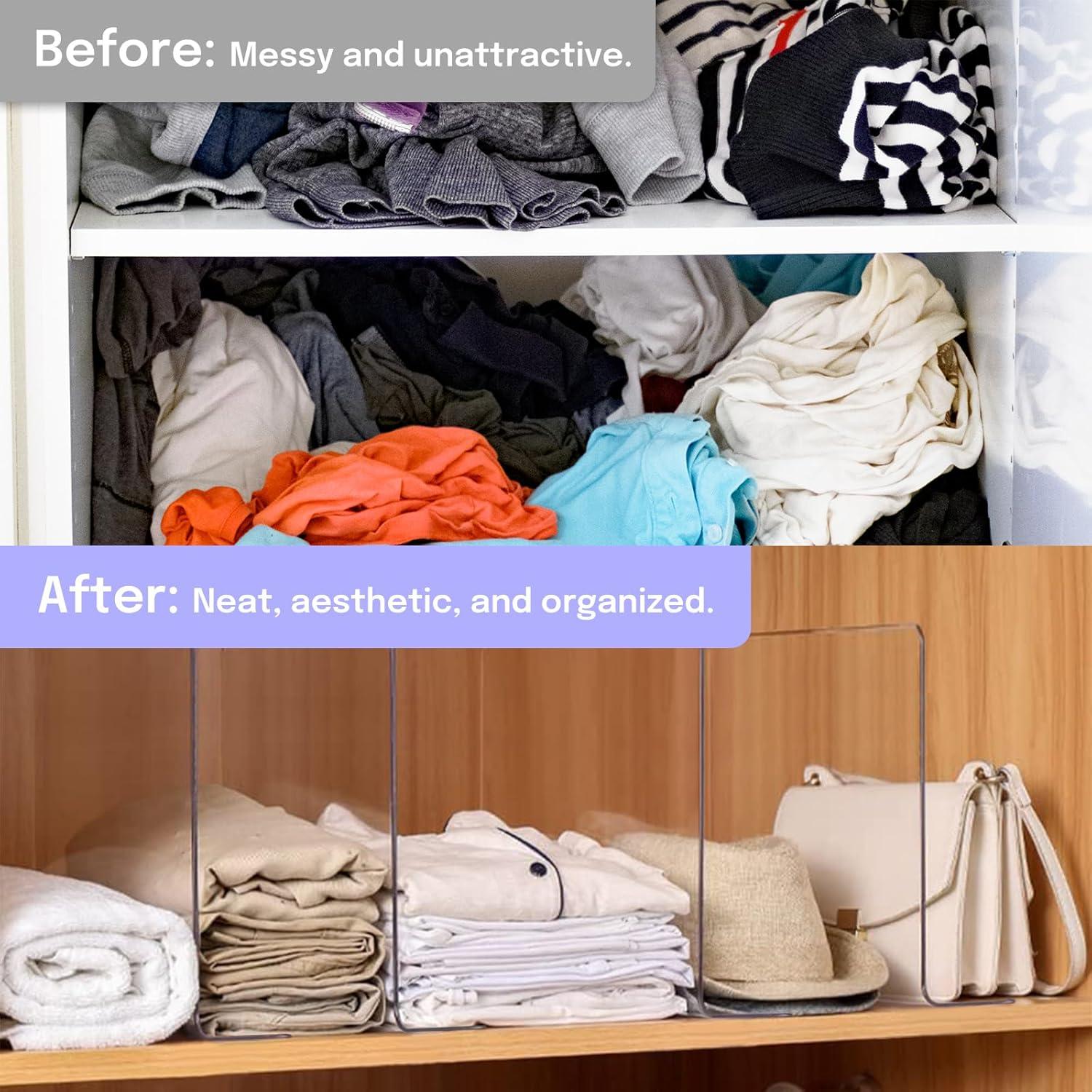 Divisores de Estante Acrílico Harava 25.4 cm - Organizadores Closet