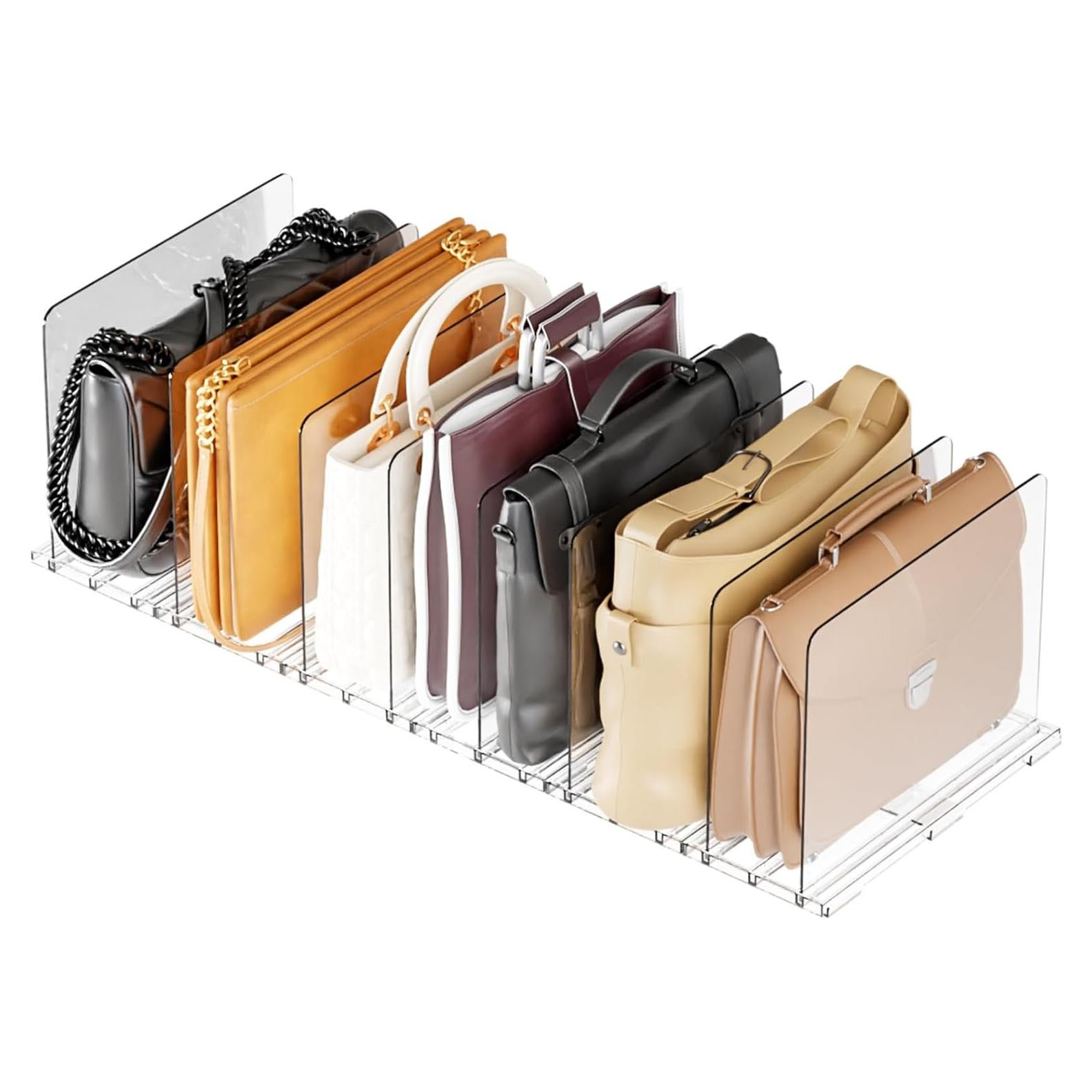 Divisores de Estante Acrílico Yieach 8 Piezas Ajustables 28.4x22.4cm