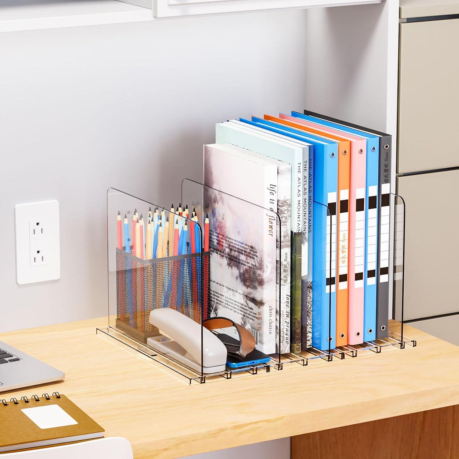 Divisores de Estante Acrílico Yieach 8 Piezas Ajustables 28.4x22.4cm