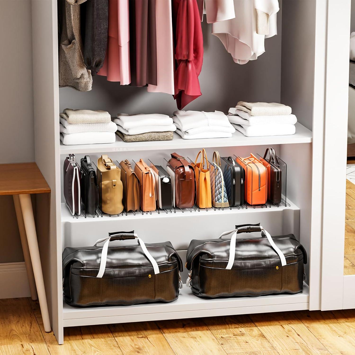 Divisores de Estante Acrílico Yieach 8 Piezas Ajustables 28.4x22.4cm