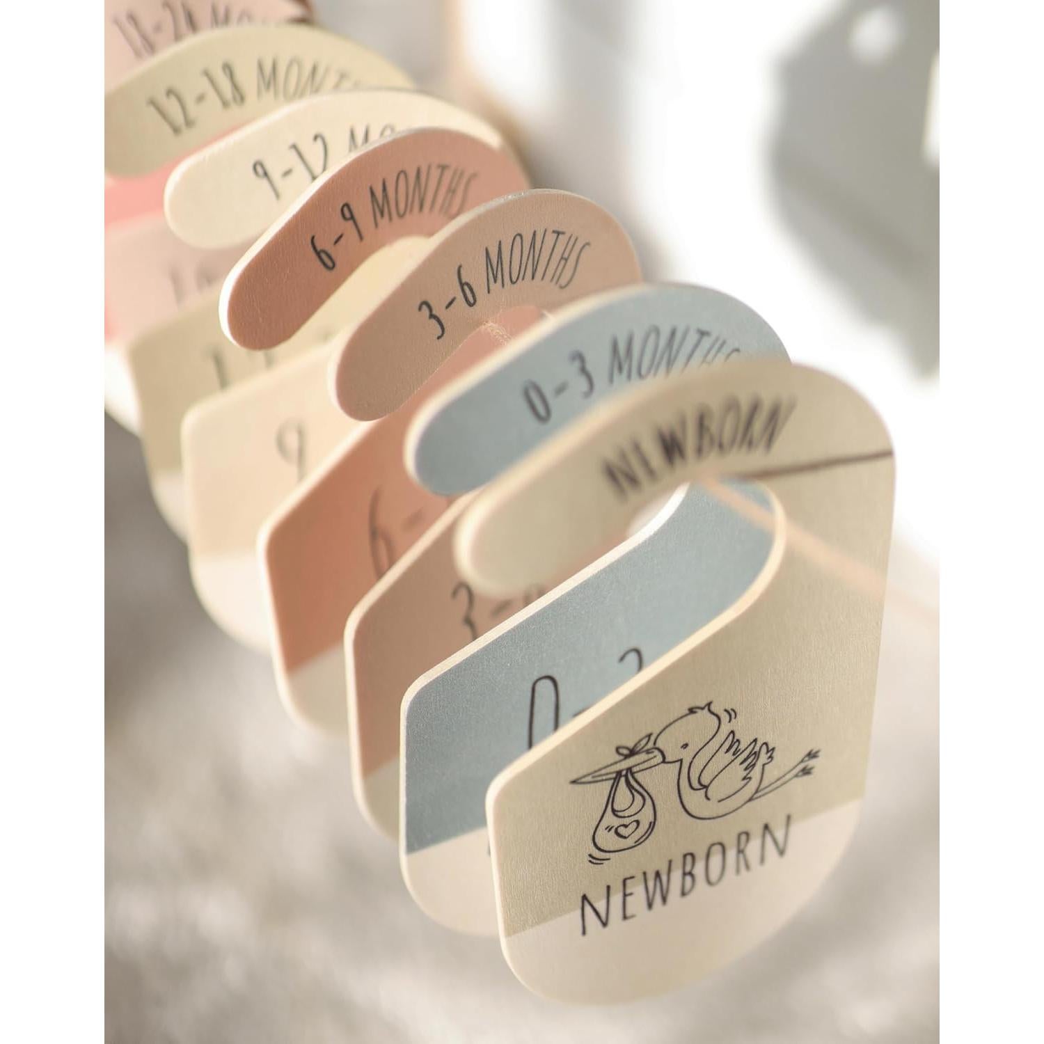 Divisores de Ropa para Bebés Hippotale - 8 Organizadores de Madera