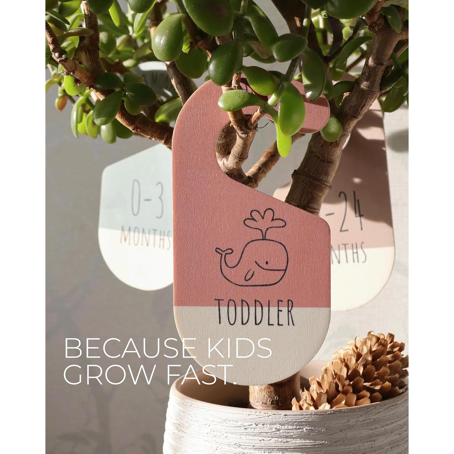 Divisores de Ropa para Bebés Hippotale - 8 Organizadores de Madera