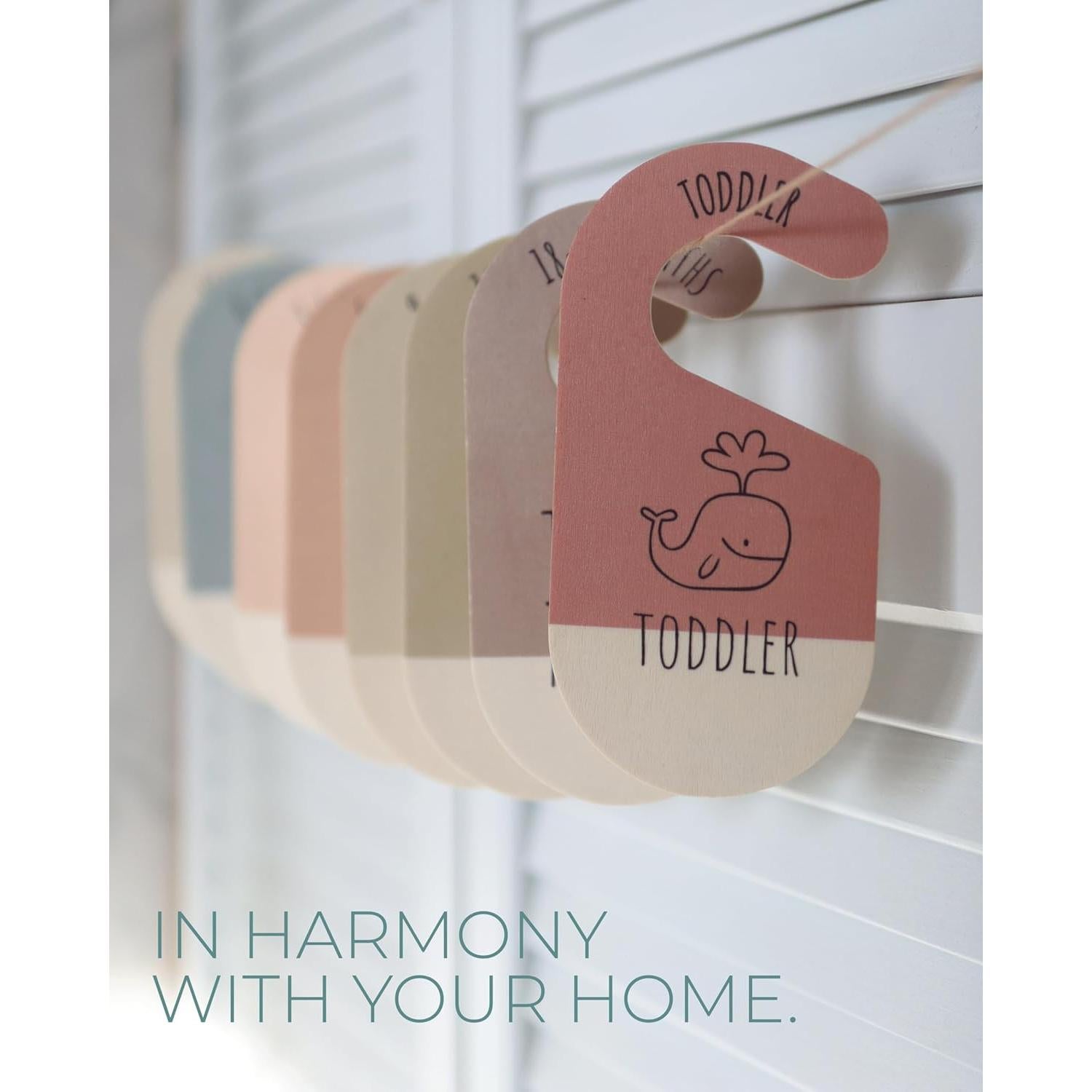 Divisores de Ropa para Bebés Hippotale - 8 Organizadores de Madera