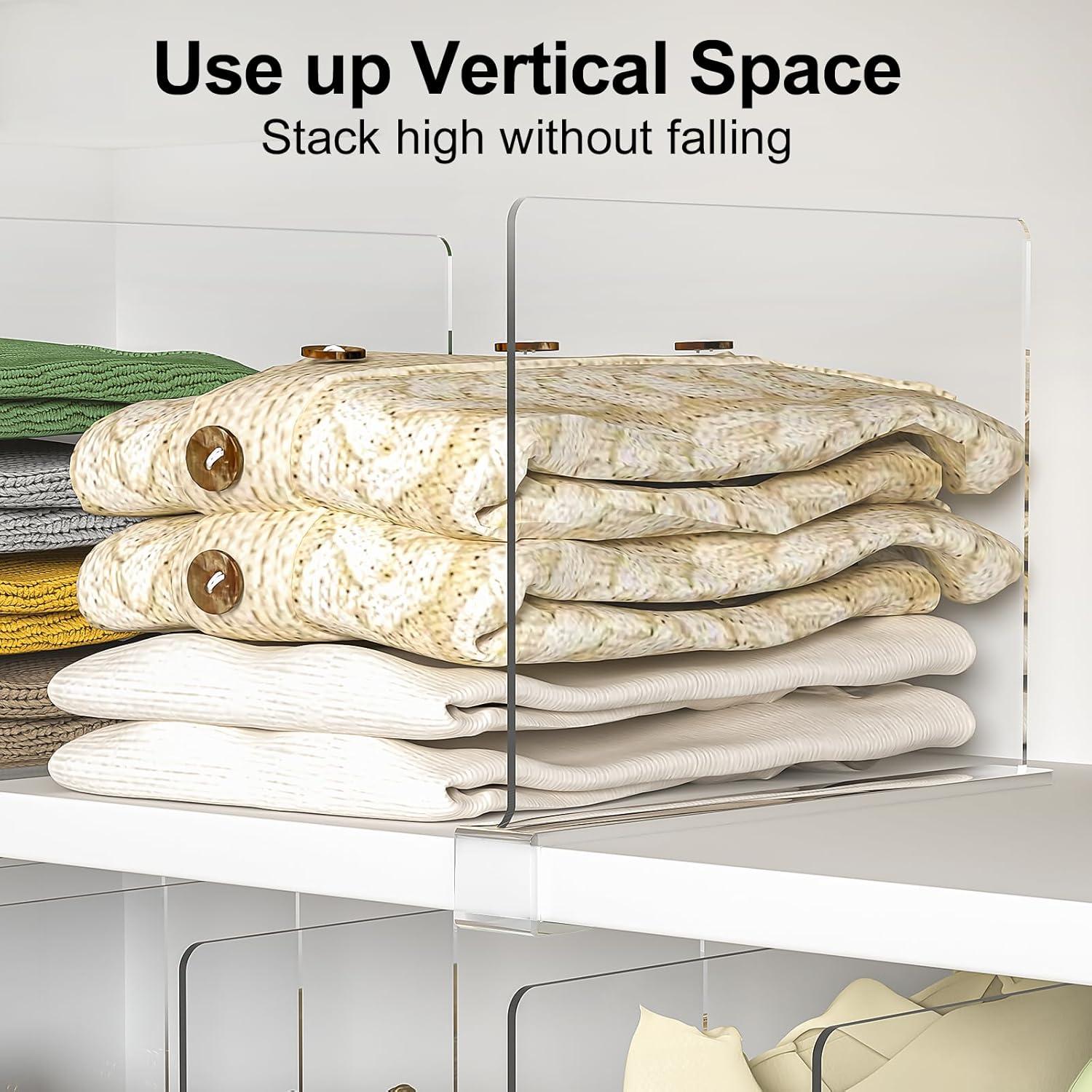 Divisores de Estante Organizador de Bolsos SortNStore - 6 Piezas Acrílico