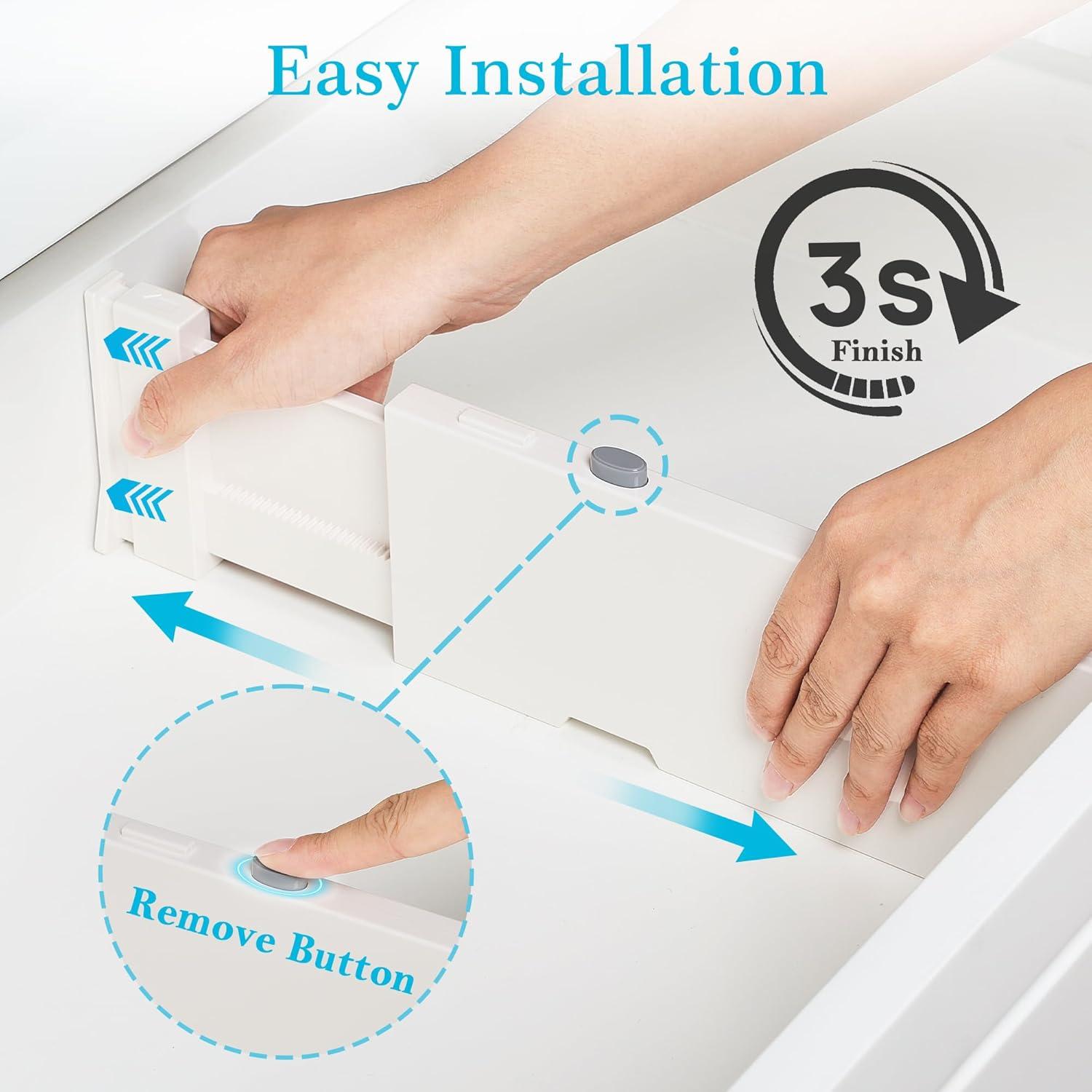 Divisores de Cajones Vtopmart 8 Piezas Ajustables 29.5-43.2 cm