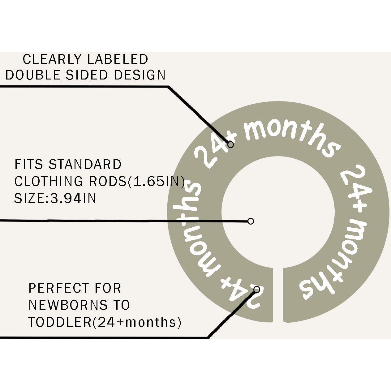 Divisores de Armario para Bebés Cephira - Tono Tierra, Ajustables