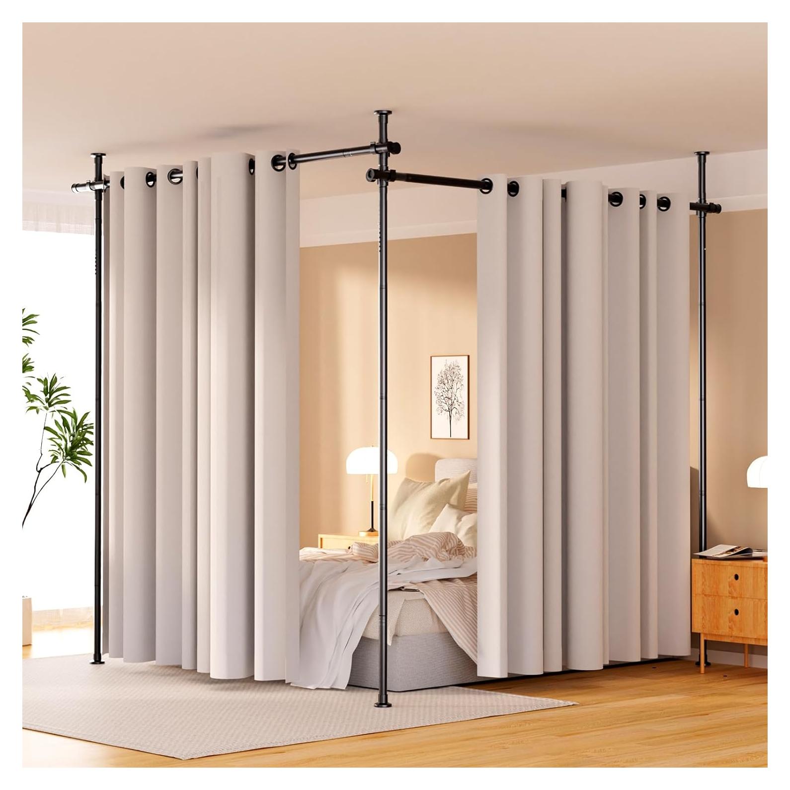 Divisor de habitación Getsrichfc ajustable 1.22-3.05m sin perforaciones