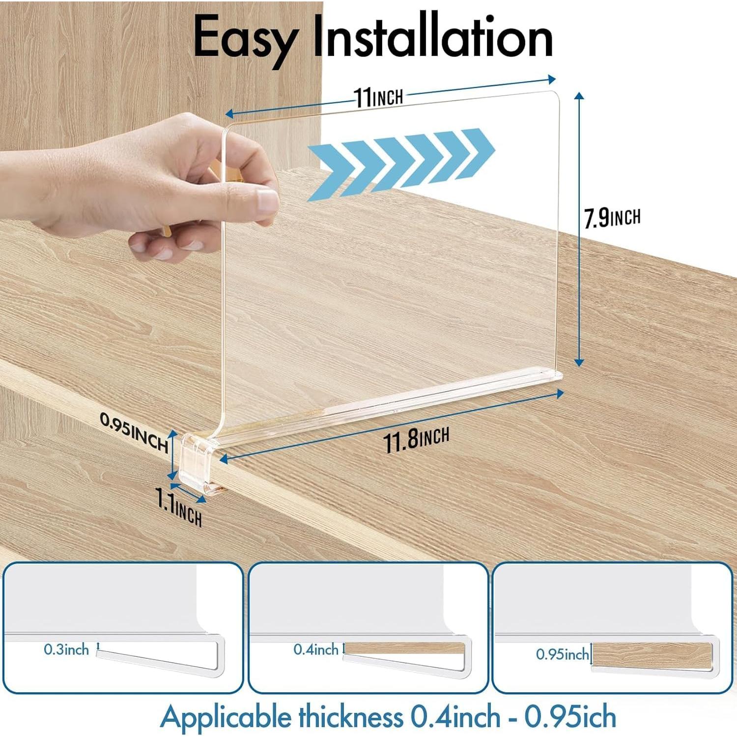 Divisores de Estante Acrílicos BigBCart - Paquete de 10