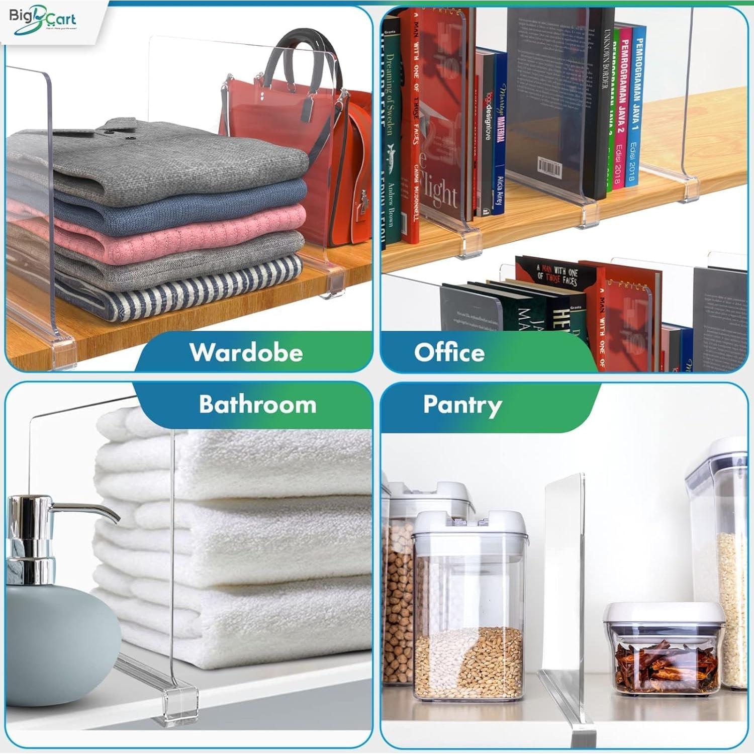 Divisores de Estante Acrílicos BigBCart - Paquete de 10