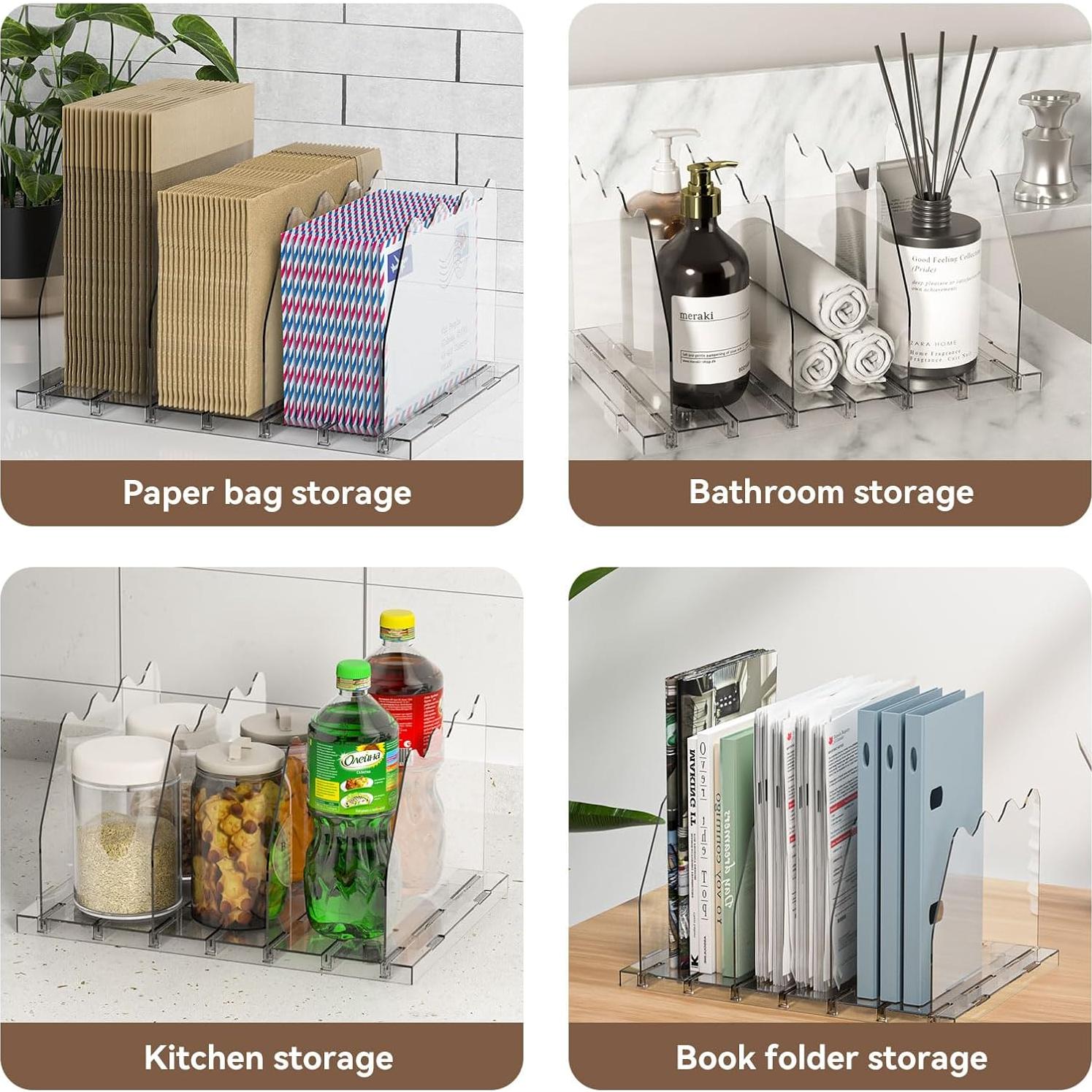 Organizador de Bolsos Ajustable SOYO Transparente 8 Compartimentos