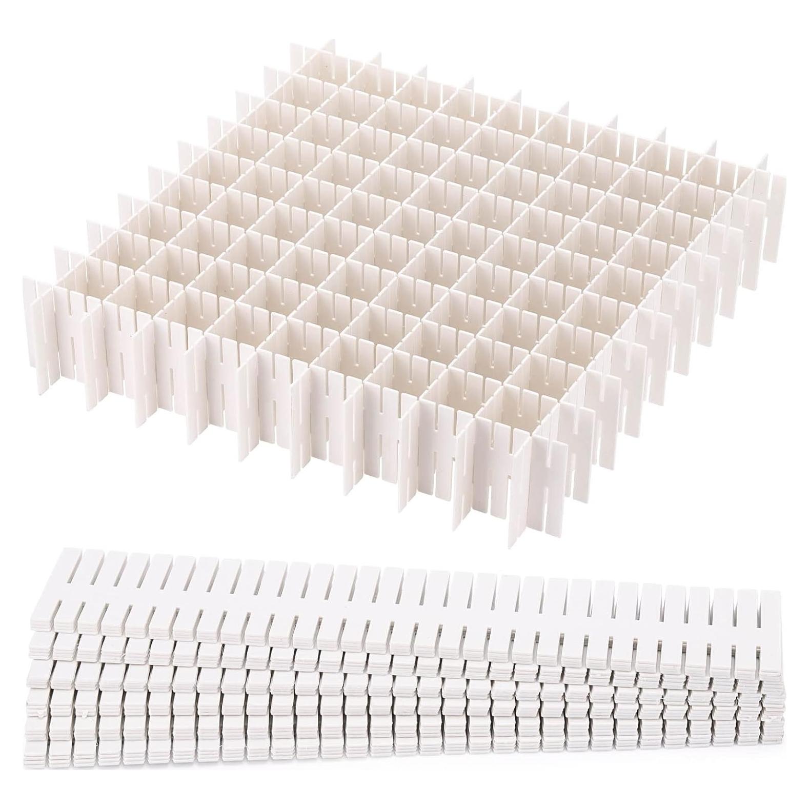 Divisores de Cajones Ajustables acDesign 40 Pcs Blanco