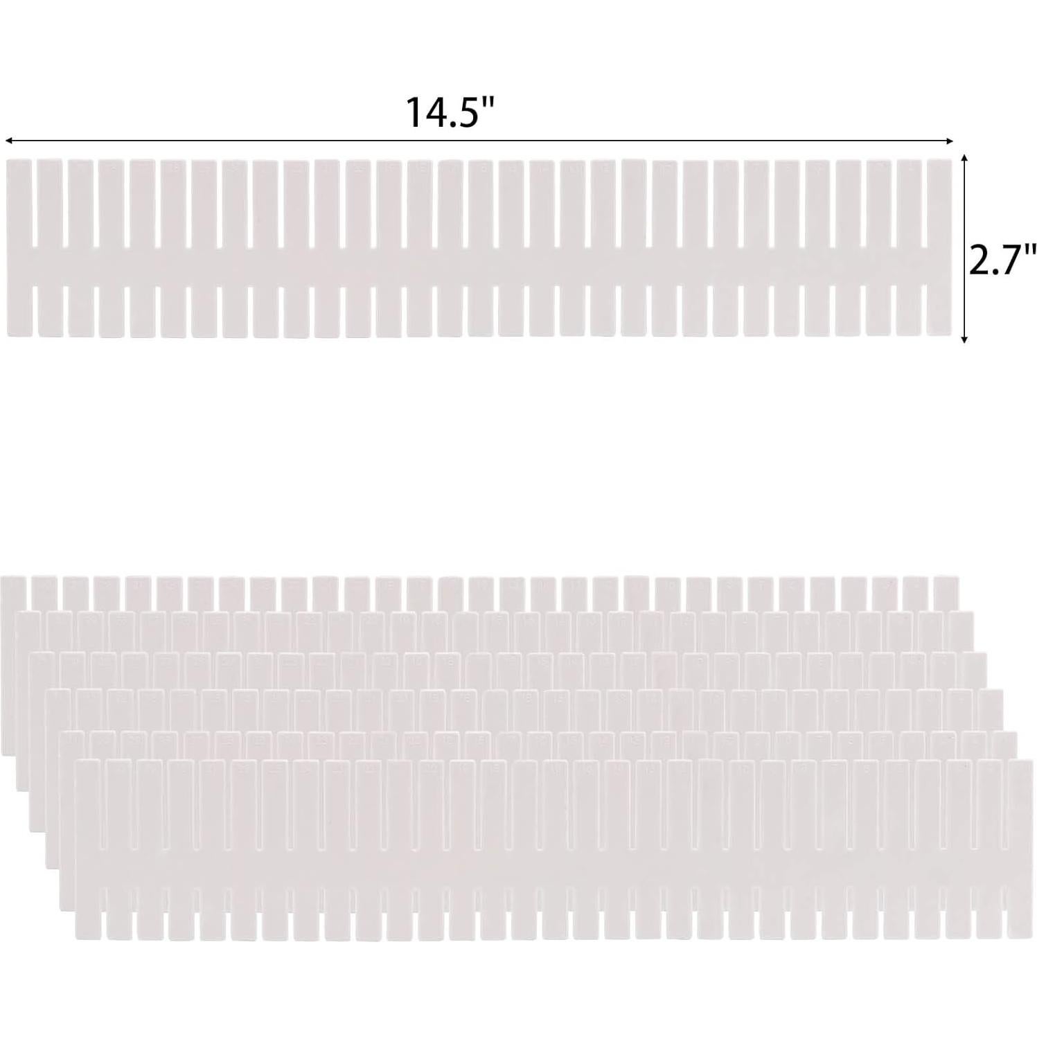 Divisores de Cajones Ajustables acDesign 40 Pcs Blanco