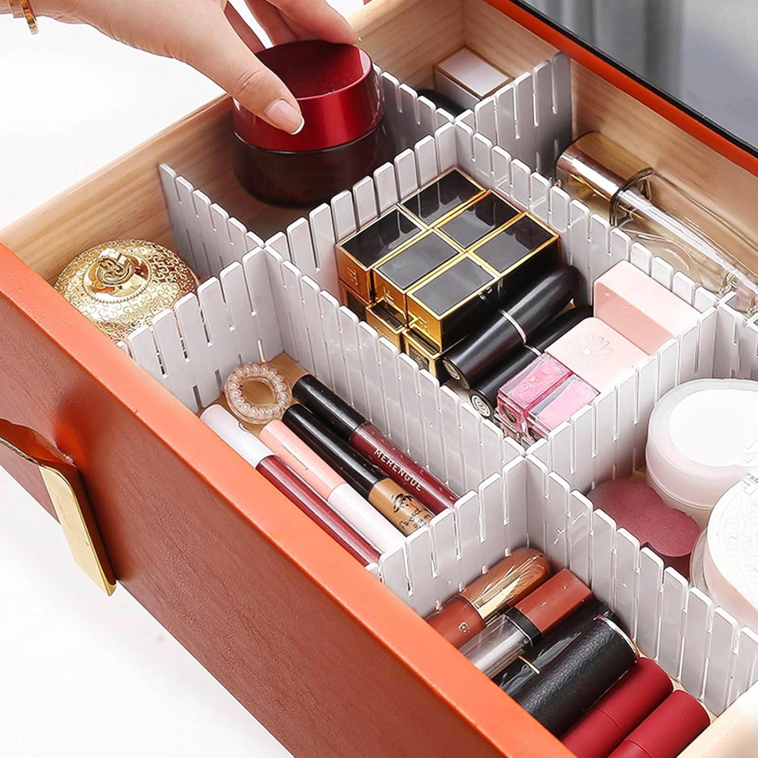 Divisores de Cajones Ajustables acDesign 40 Pcs Blanco