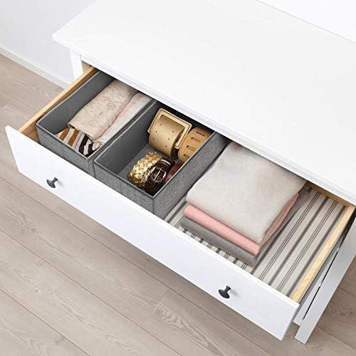 Organizador de Cajones Plegable Criusia 6 Bins Gris Tela
